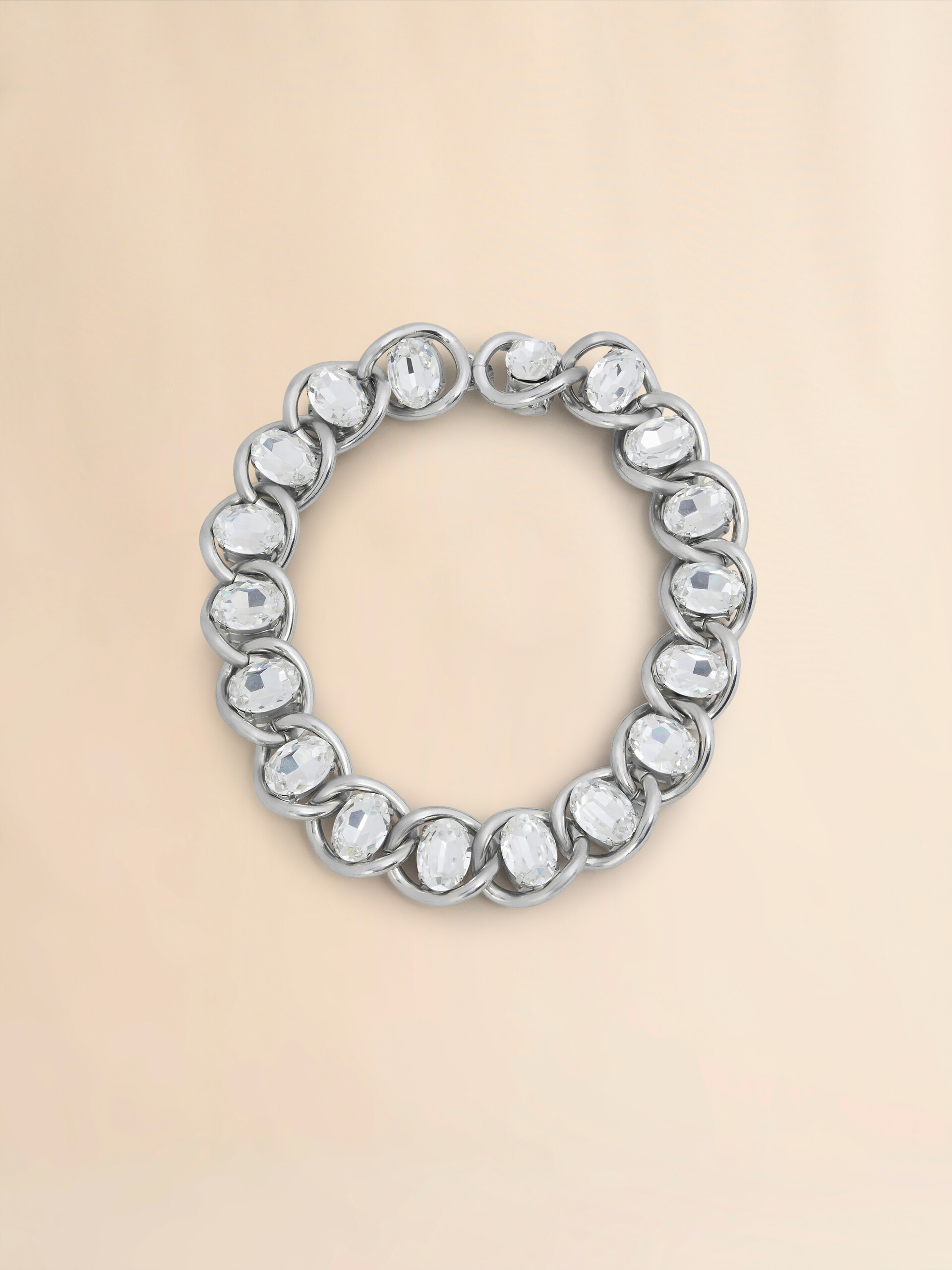 Chunky chain necklace with rhinestones - Necklaces - Image 1