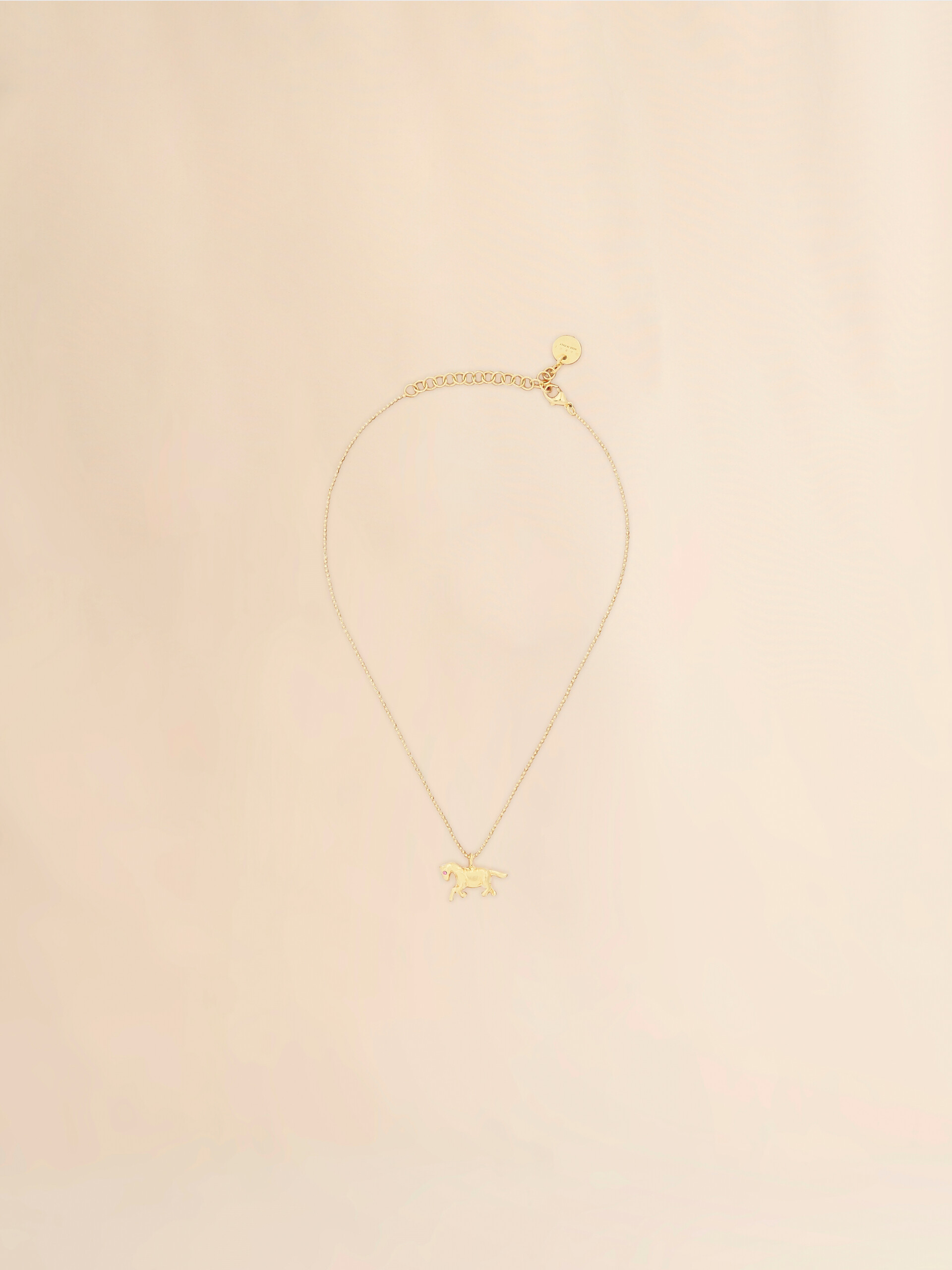Chain necklace with horse charm - Necklaces - Image 1