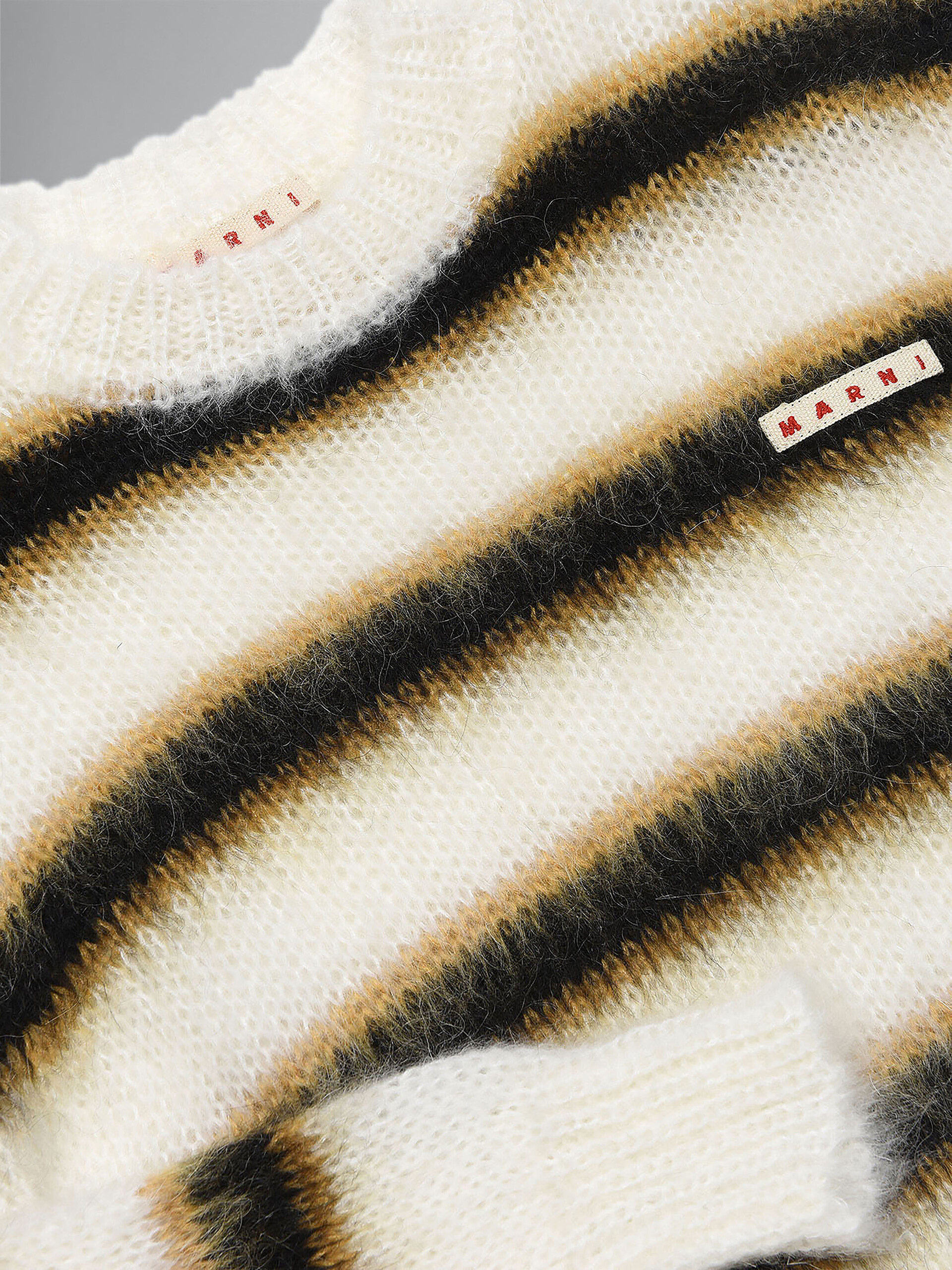Striped wool and mohair crewneck jumper - Knitwear - Image 4