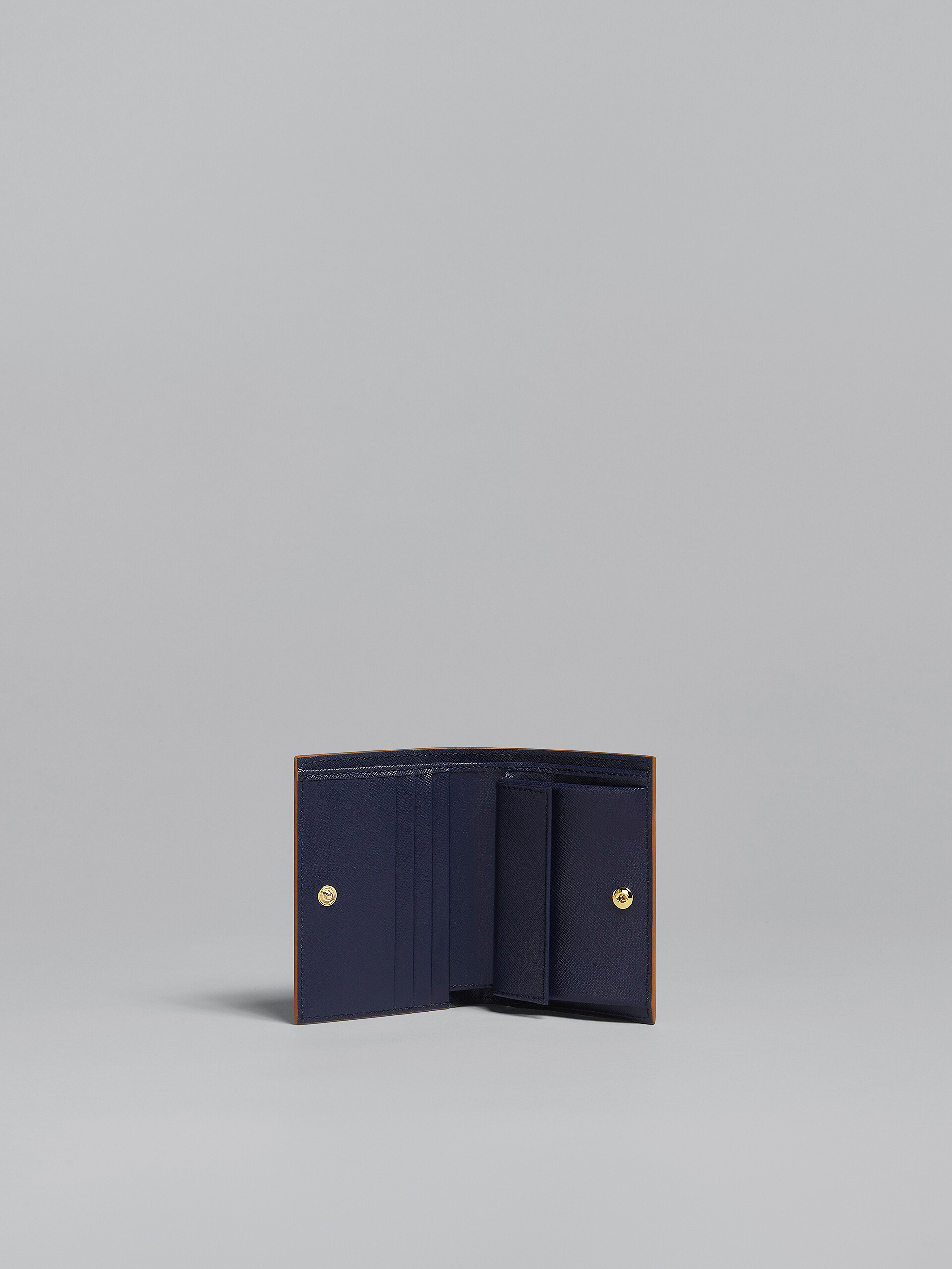 ブルー サフィアーノレザー二つ折りウォレット - 財布 - Image 2