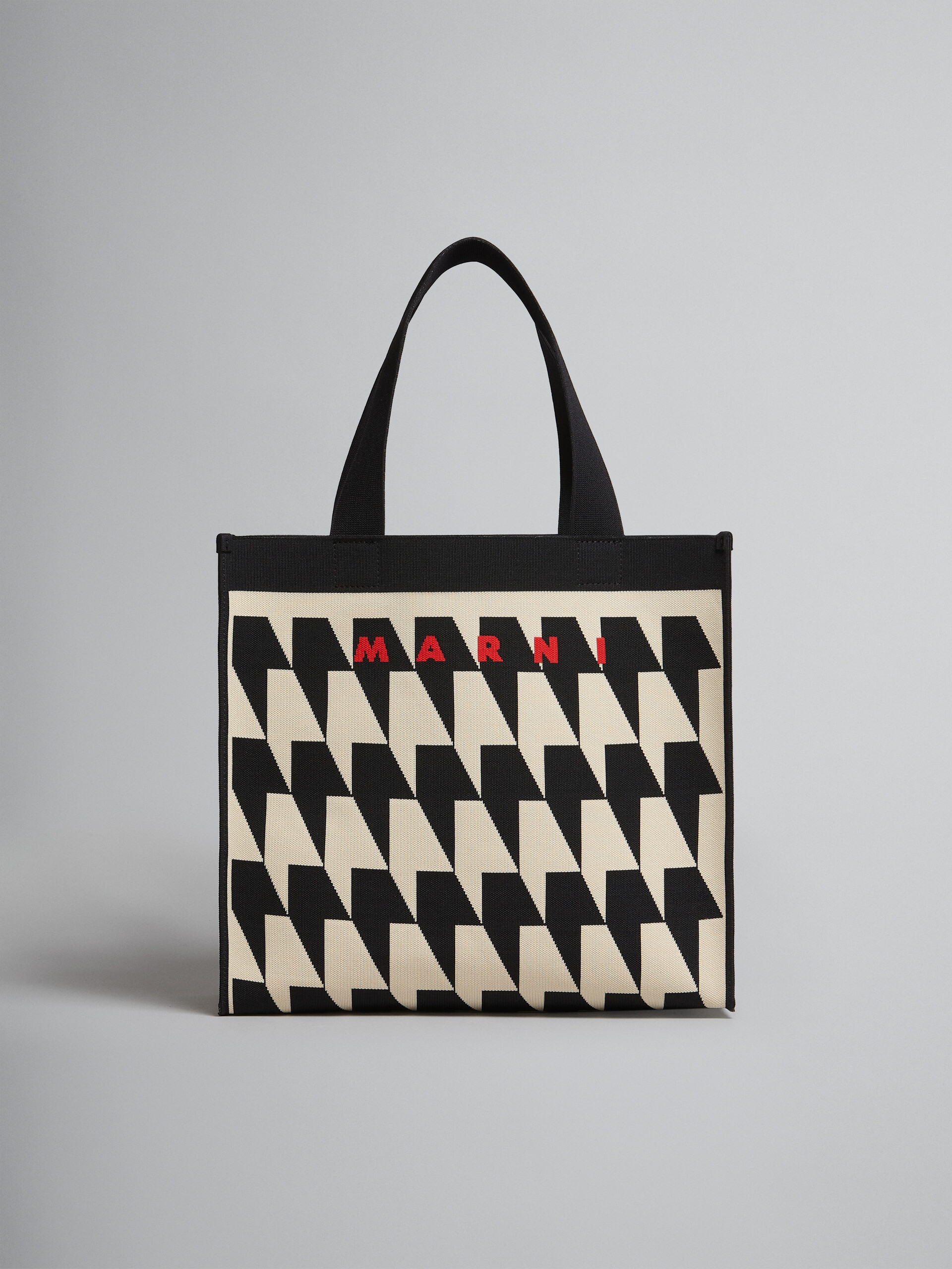 Shopping Bag Jacquard in maglia Pied-de-Poule - Borse shopping - Image 1