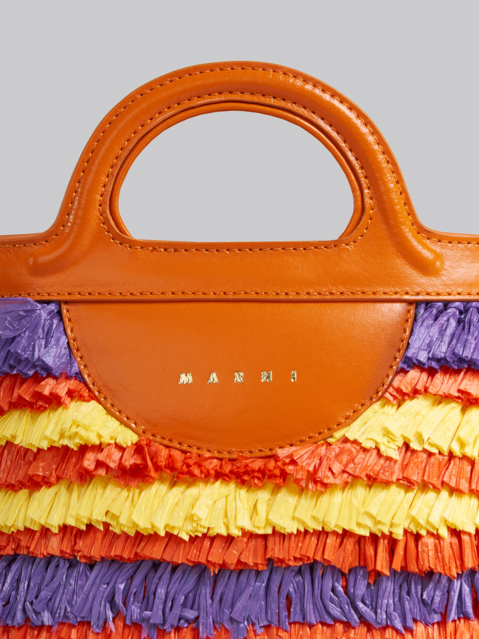 Orange fringe mini bucket bag - Shoulder Bag - Image 5