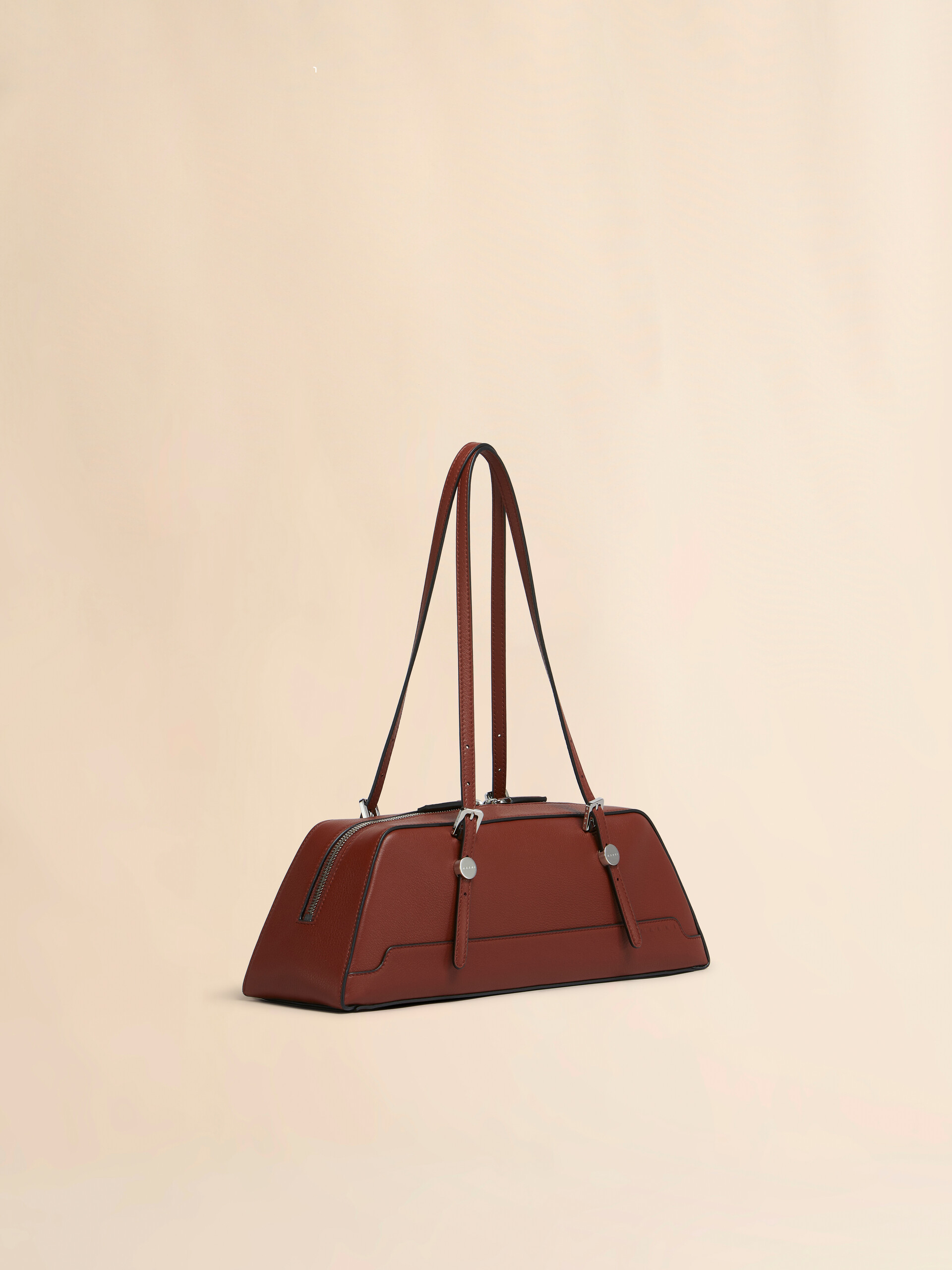 Black leather Dot long duffle bag - Shoulder Bags - Image 6