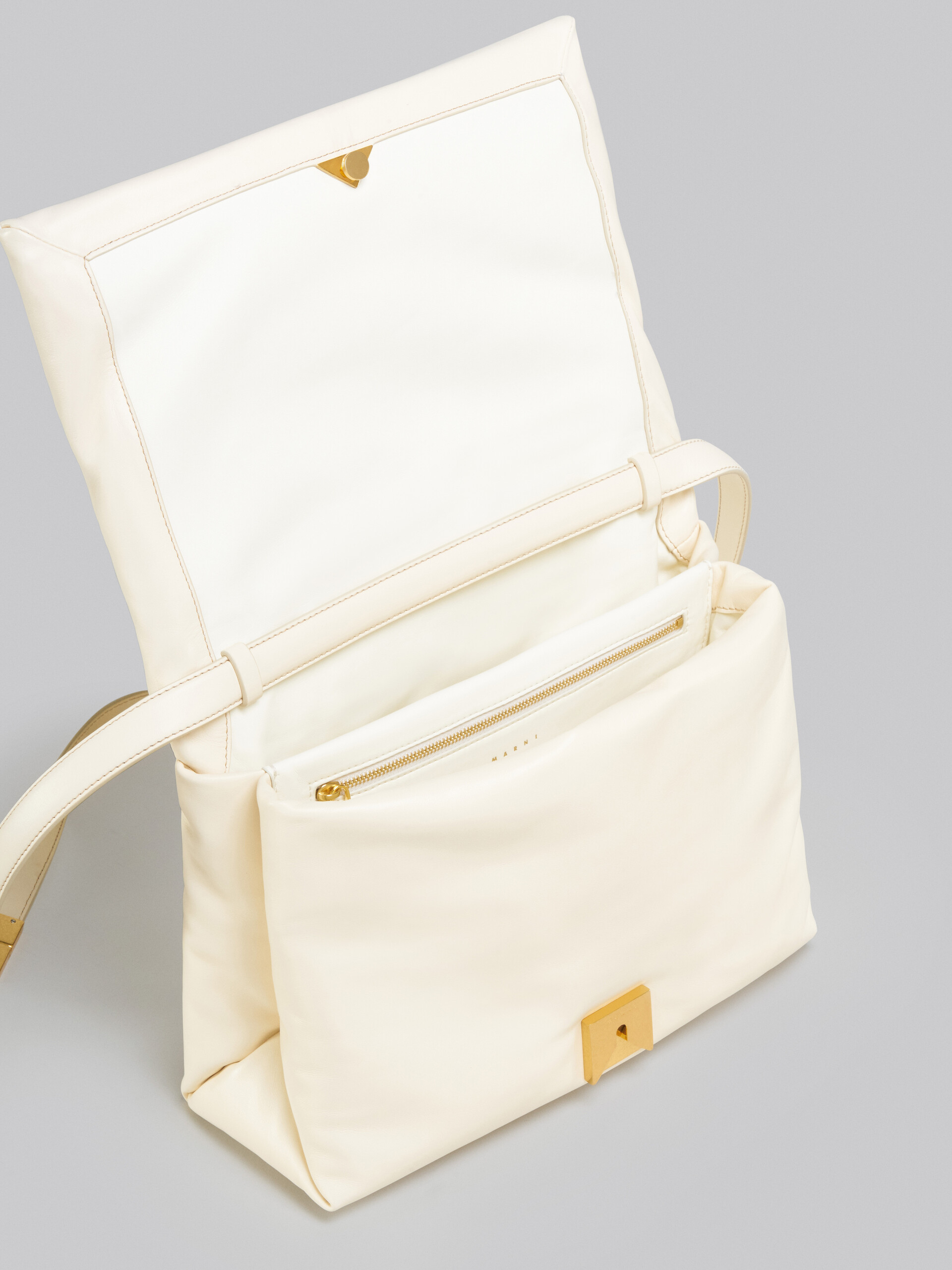 Large white calfskin Prisma bag - Shoulder Bags - Image 4