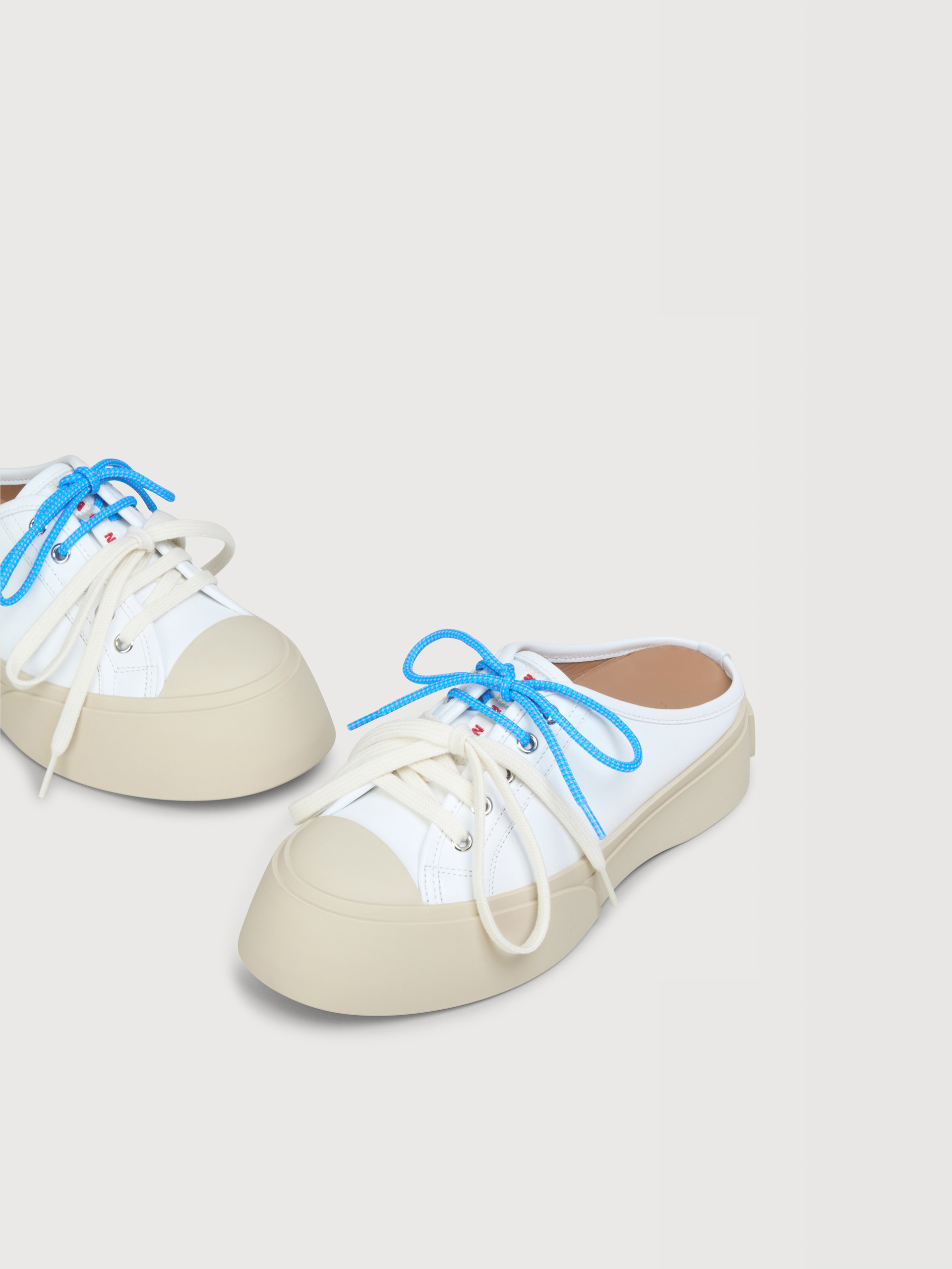White leather Pablo lace-up sabot | Marni