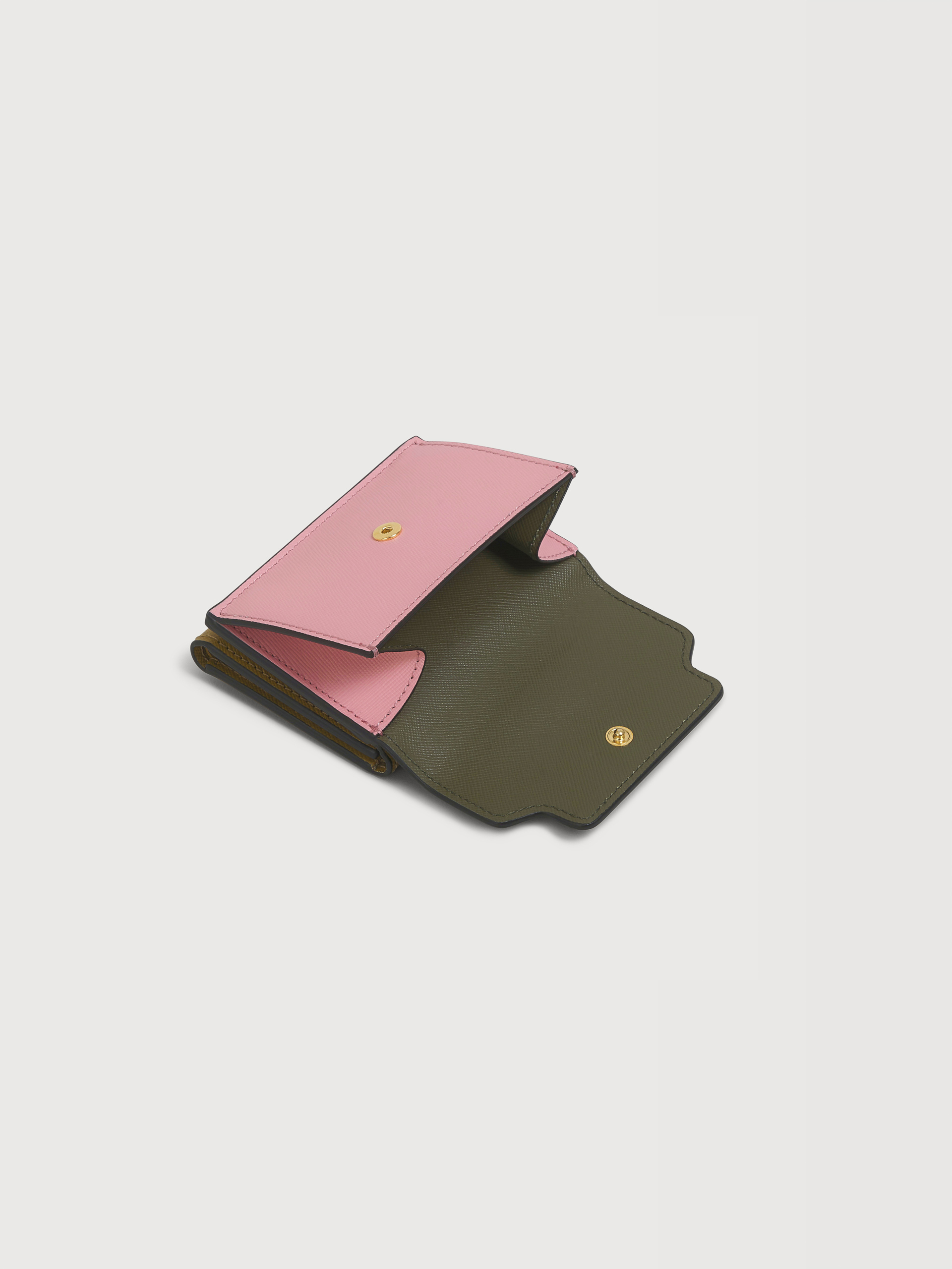 MARNI⭐︎上品なラム革100 %コート　ピンク⭐︎サイズ36 ディープグリーン ピンク マスタード サフィアーノレザー製三つ折り