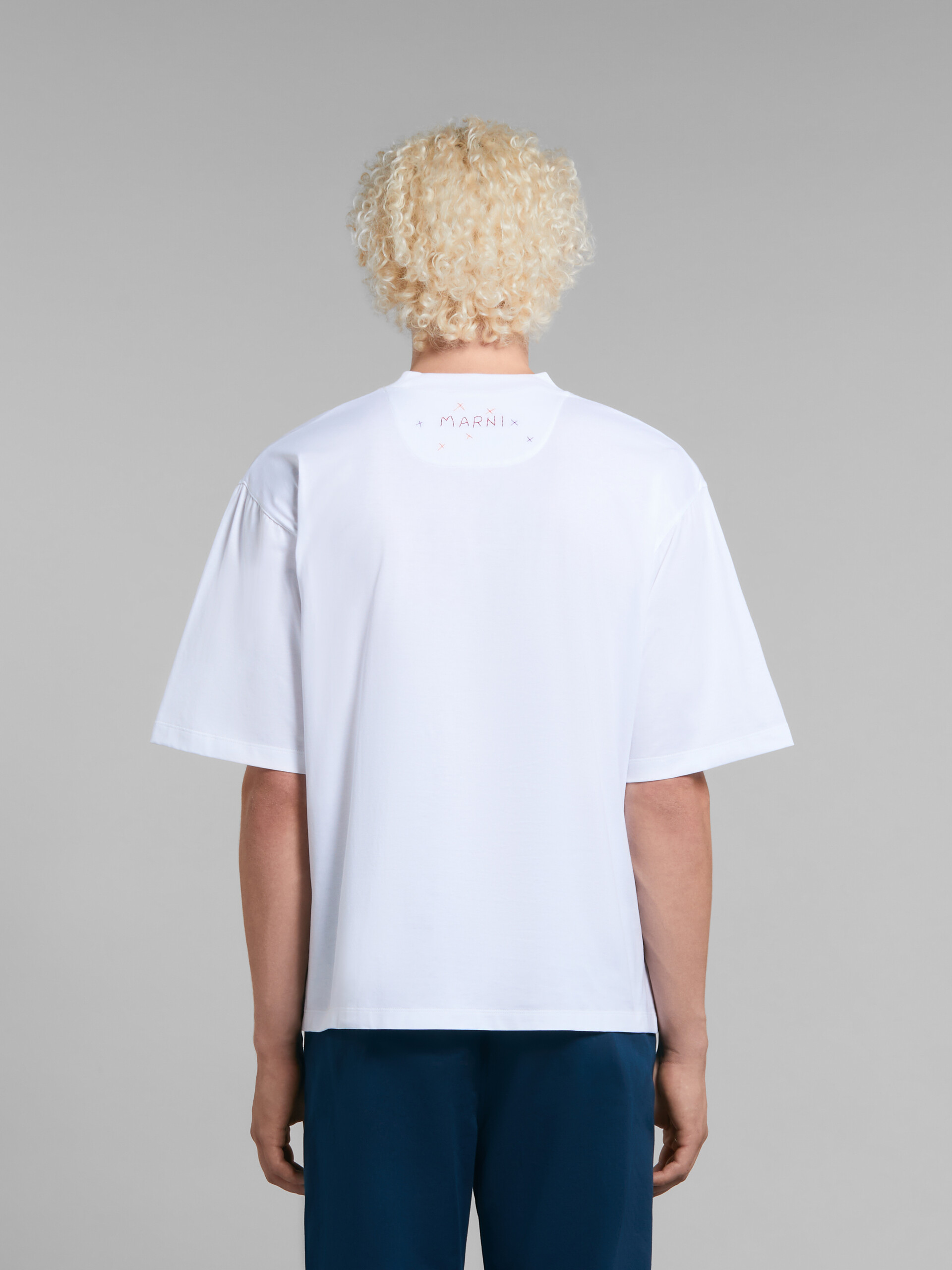 White bio jersey T-shirt with dragon print - T-shirts - Image 3
