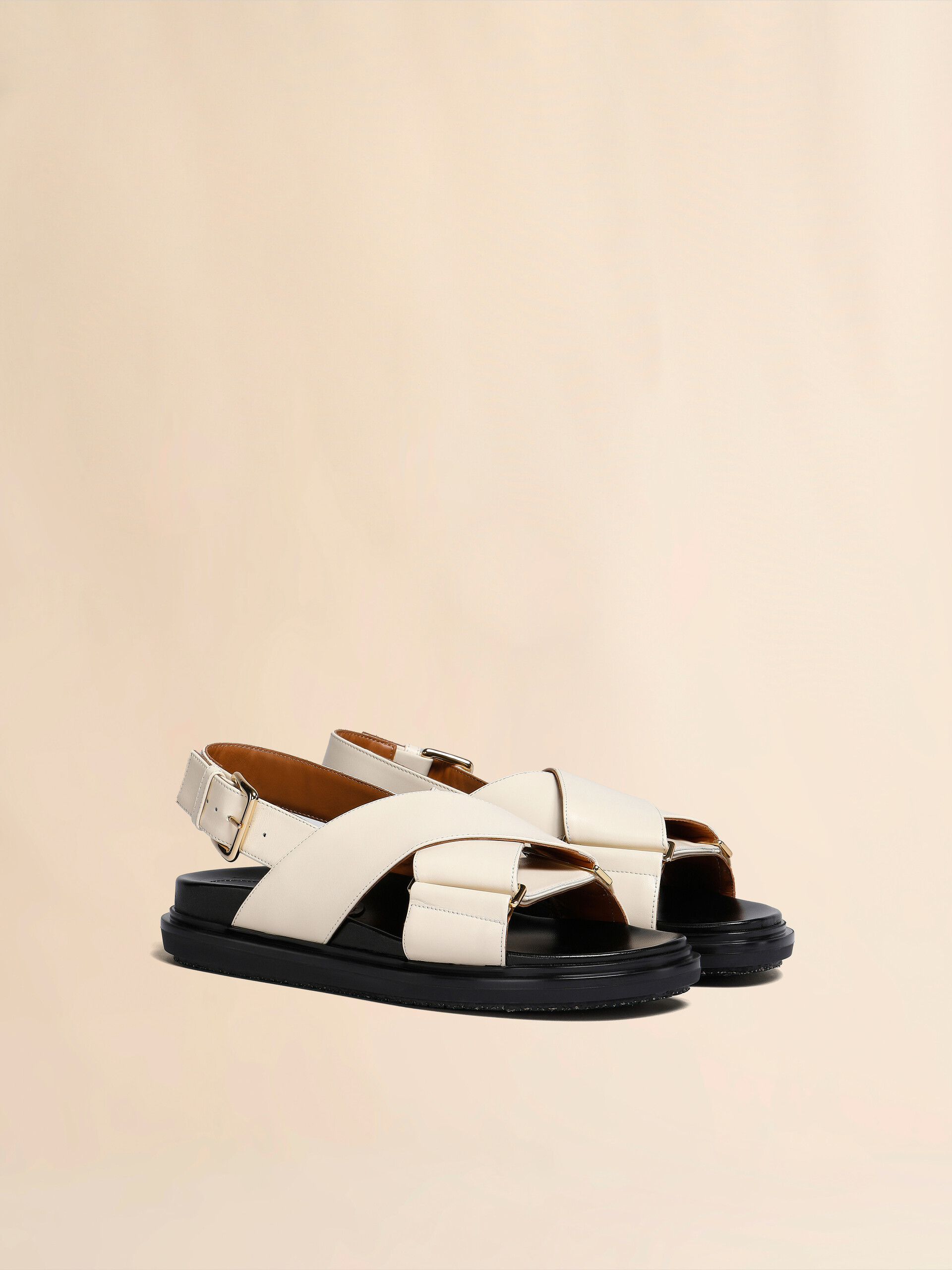 Fussbett en cuir marron - Sandales - Image 2