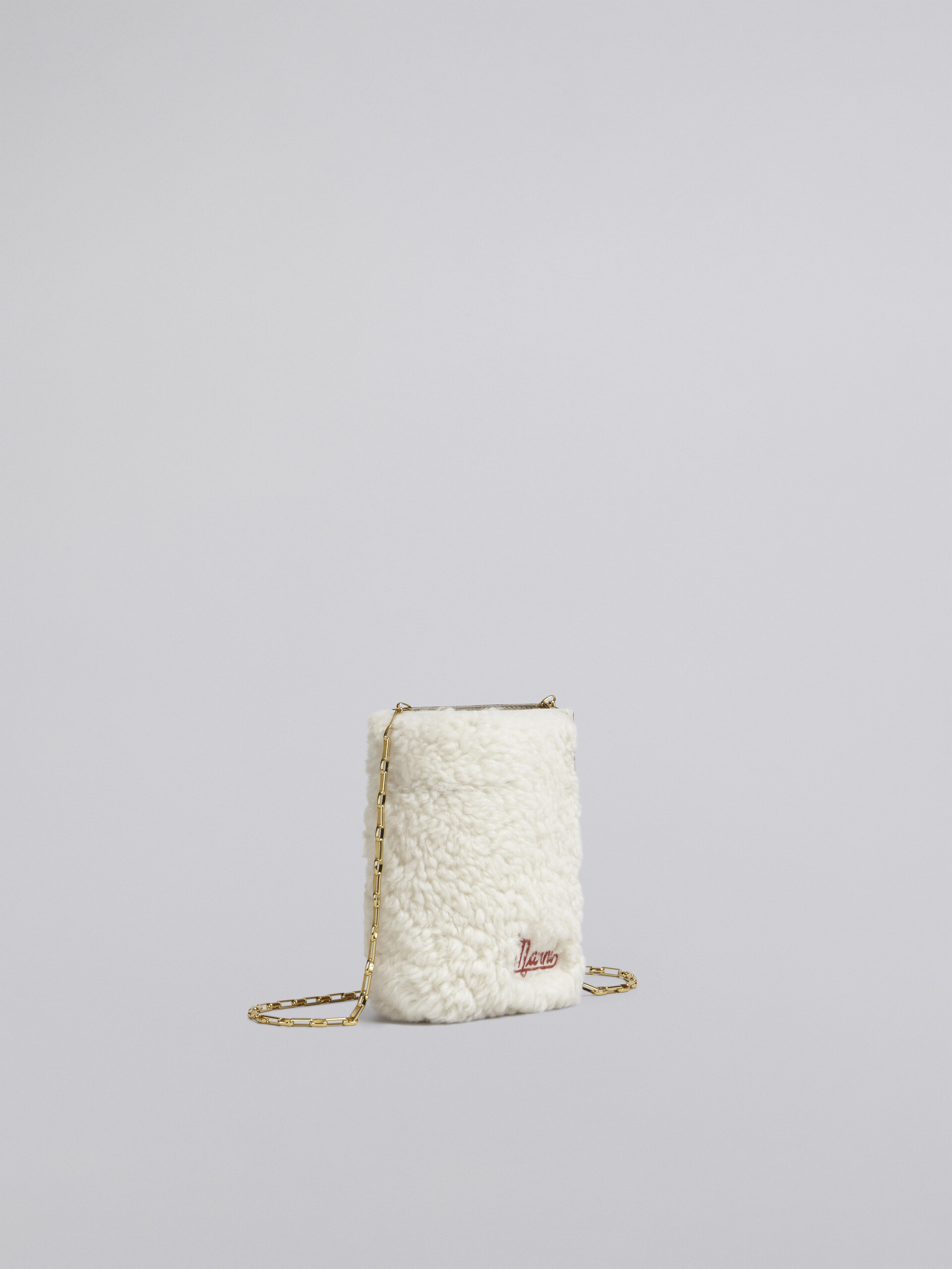 MUSEO SOFT nano bag in white shearling - Shoulder Bags - Image 5