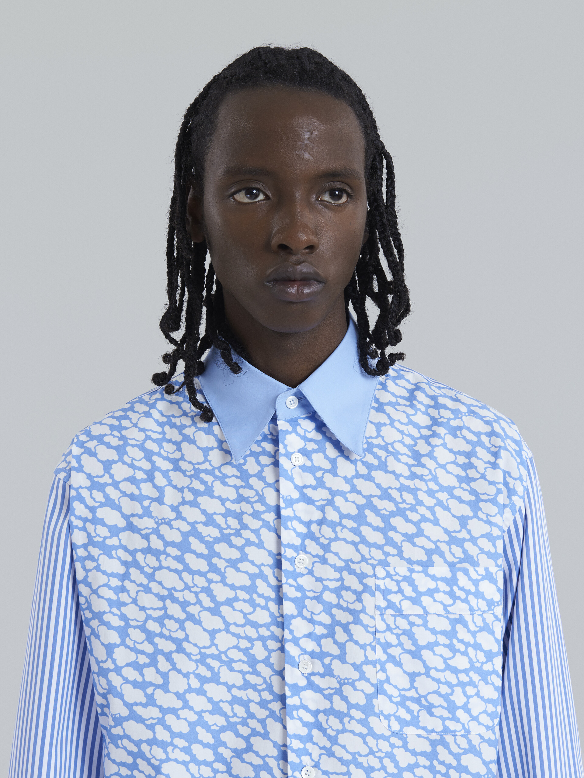 Camicia in popeline di cotone stampa Marni Clouds - Camicie - Image 4