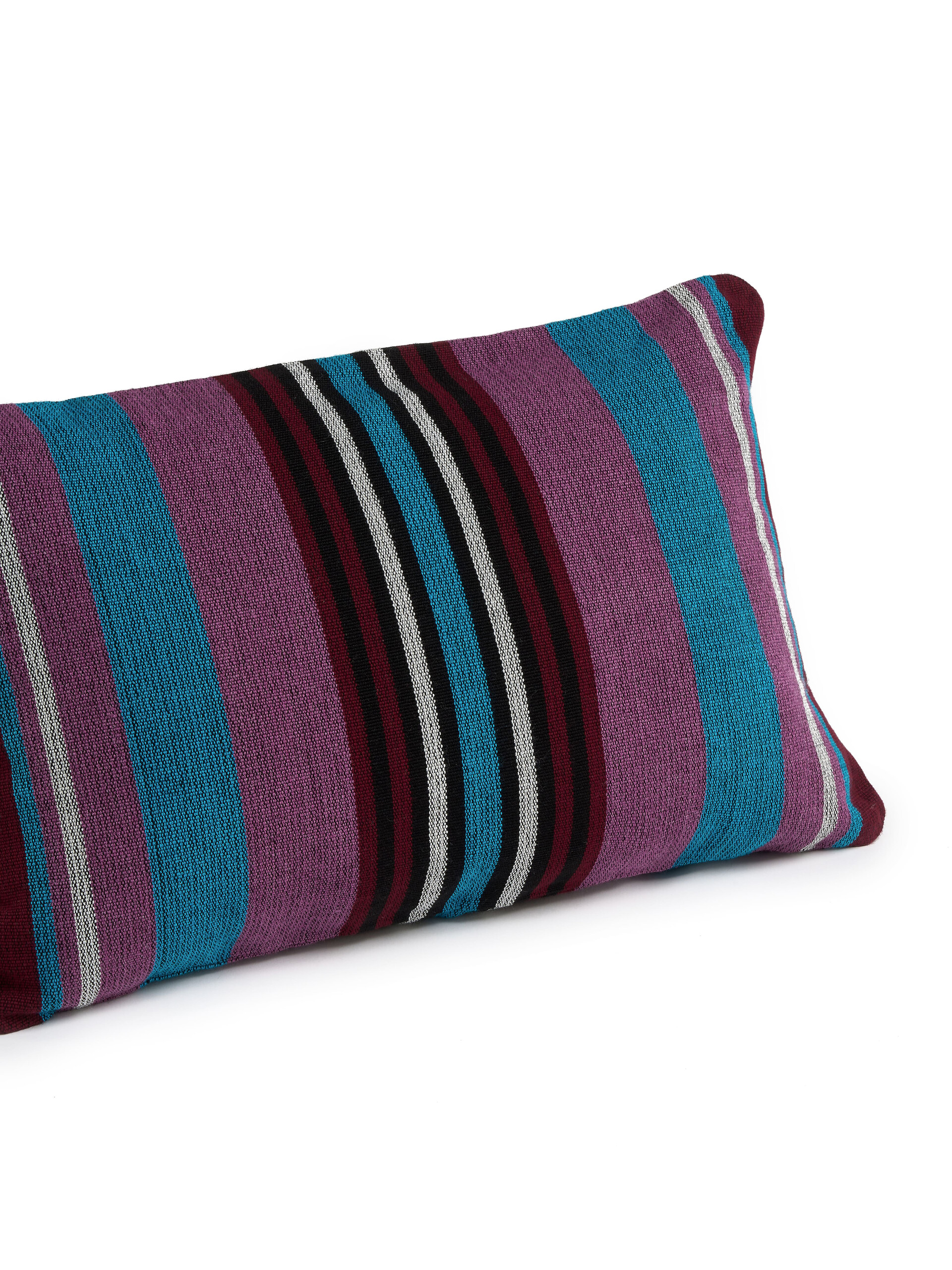 MARNI MARKET rectangular pillow cover in polyester with green burgundy and pale blue vertical stripes - Furniture - Image 3