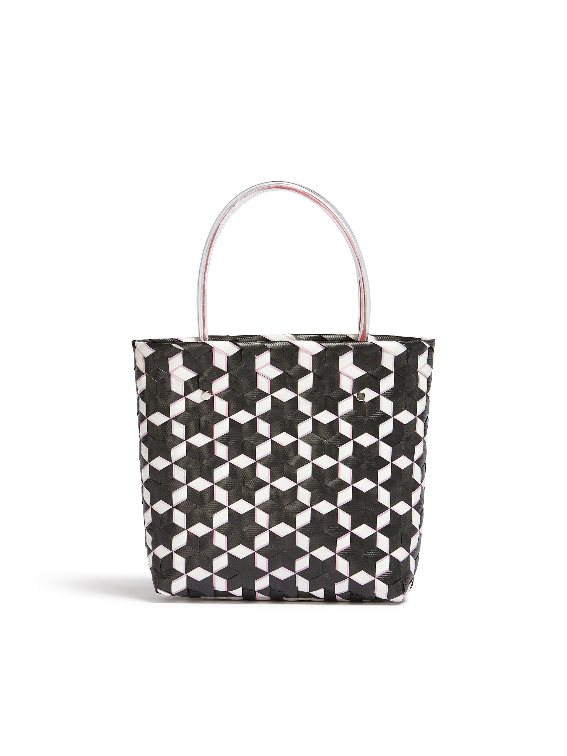 MARNI MARKET bag in black star woven material - Bags - Image 3