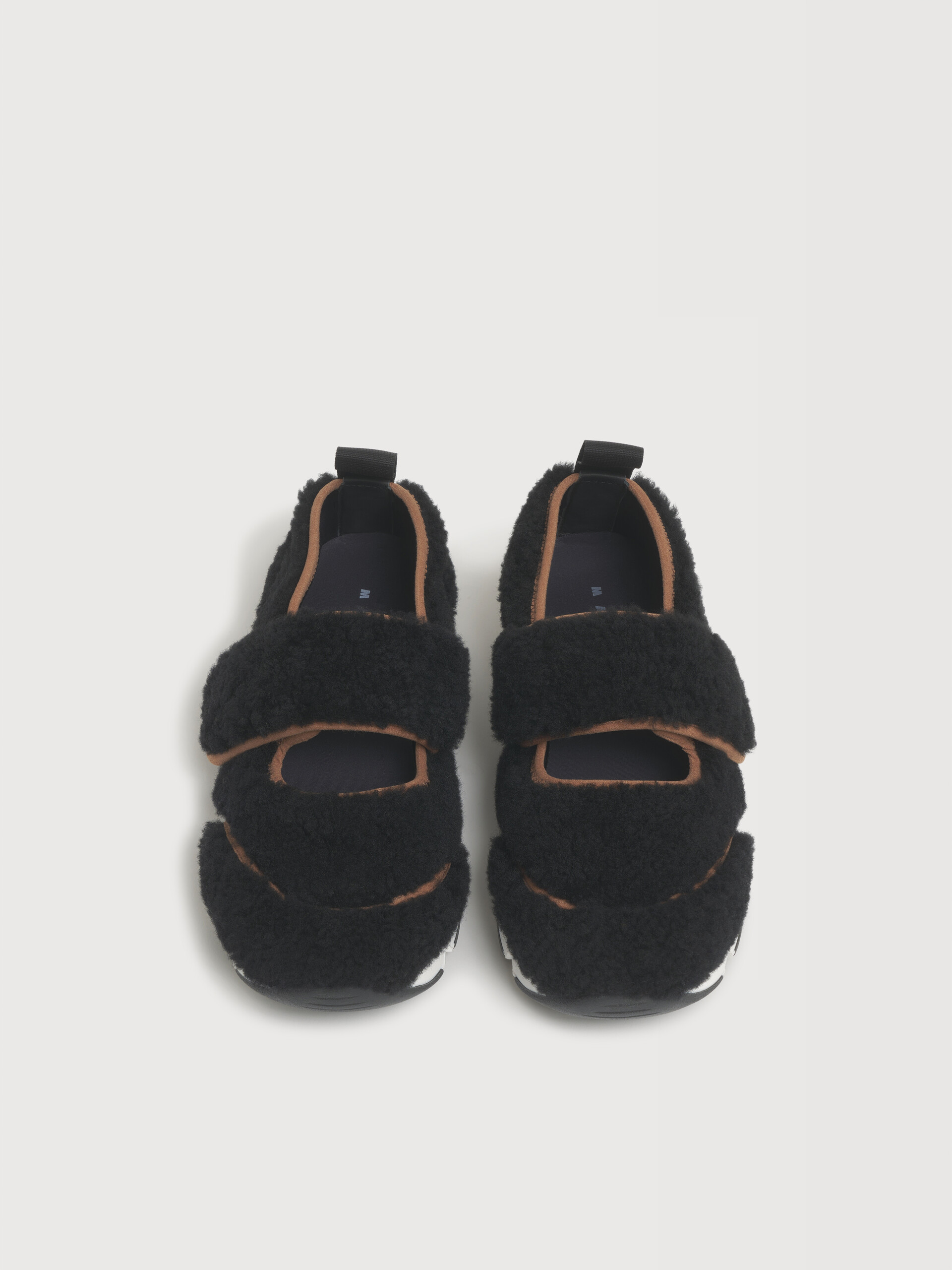 Black shearling Mary Jane Running Sneaker - Sneakers - Image 4
