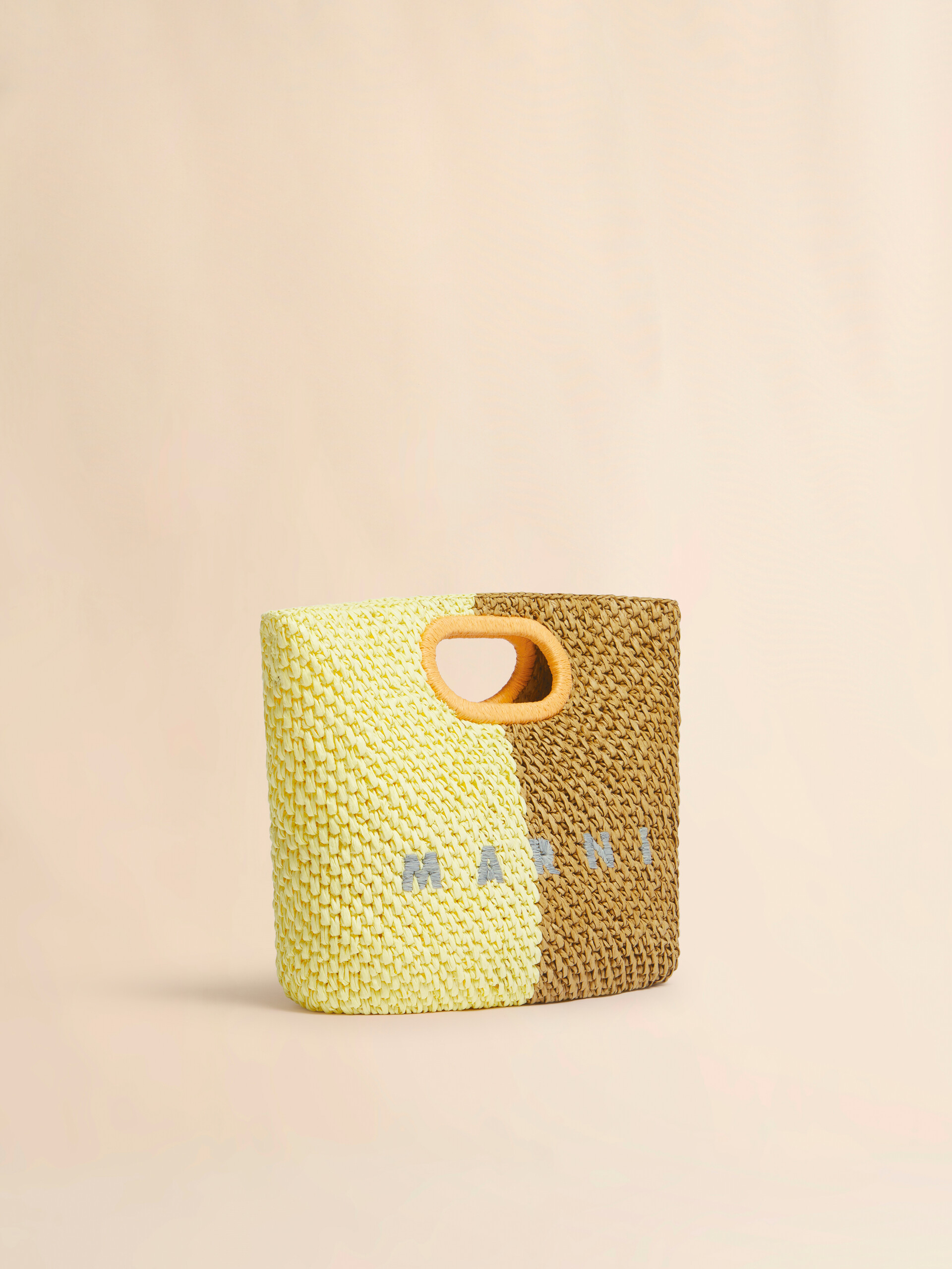 Yellow and brown paper raffia Seaside clutch - Handbags - Image 6