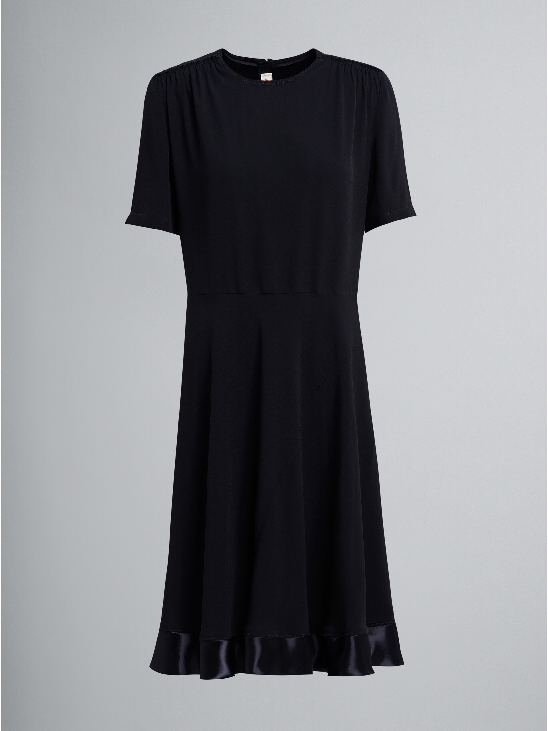 クレープアンバーサテン製ドレス - ドレス - Image 1