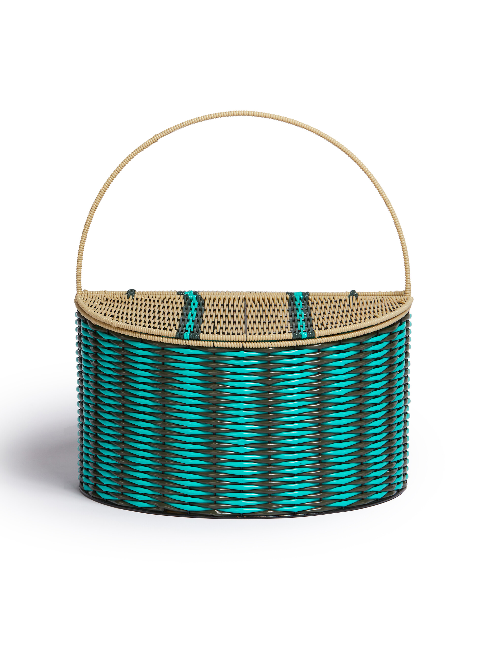 Green MARNI MARKET woven cable picnic basket - Accessories - Image 3