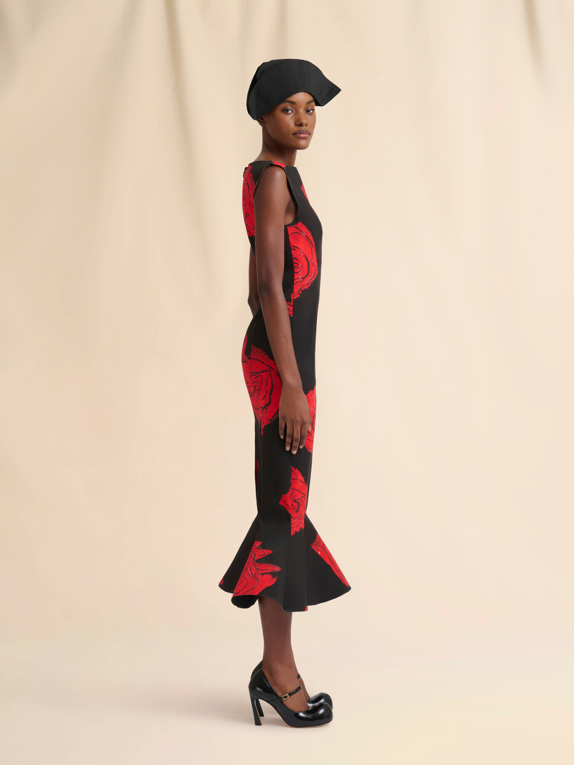 Robe en popeline noire avec imprimé Juno - Robes - Image 6