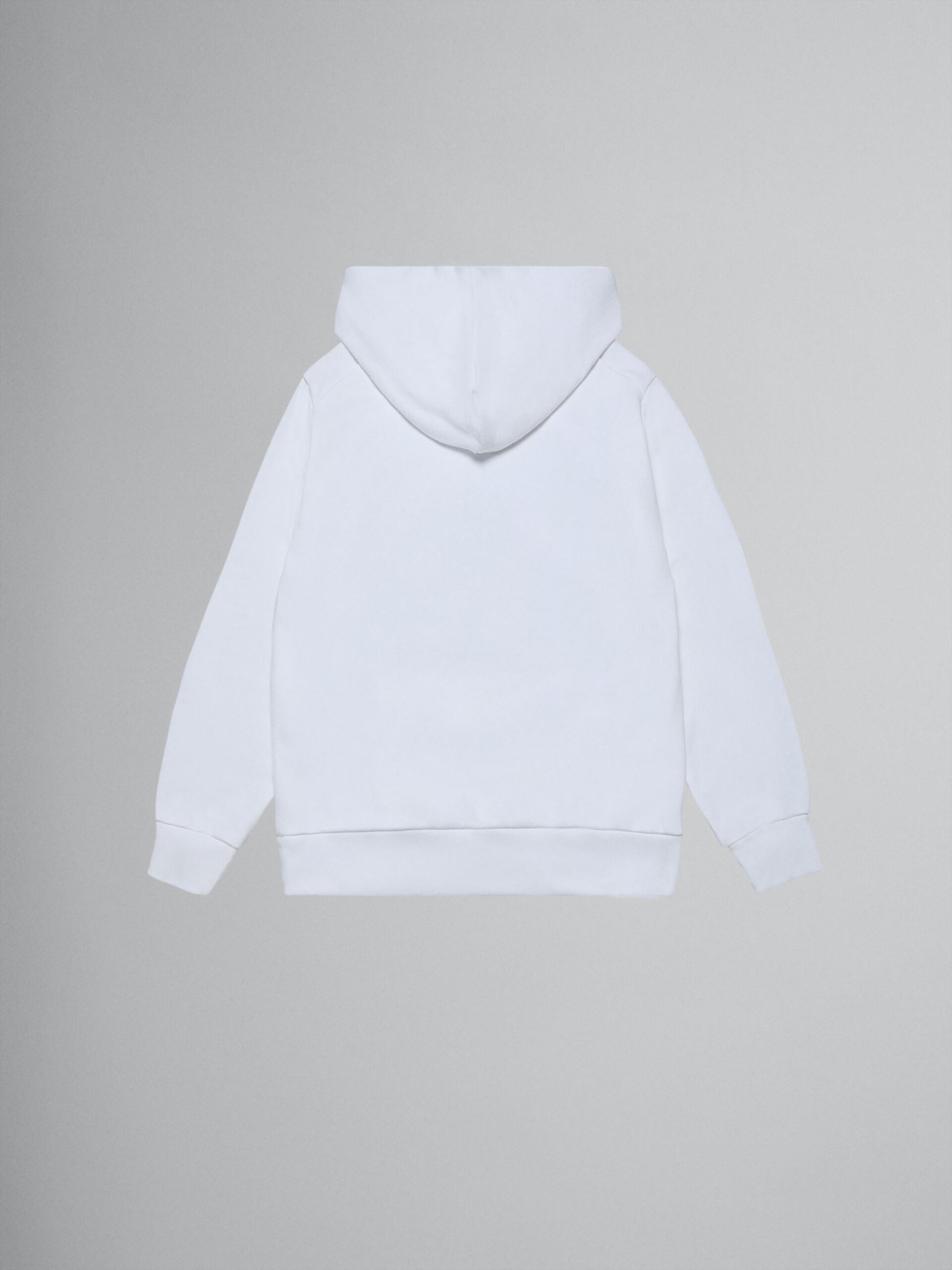"M" 화이트 스웨트 셔츠 코튼 후드 - Sweaters - Image 2