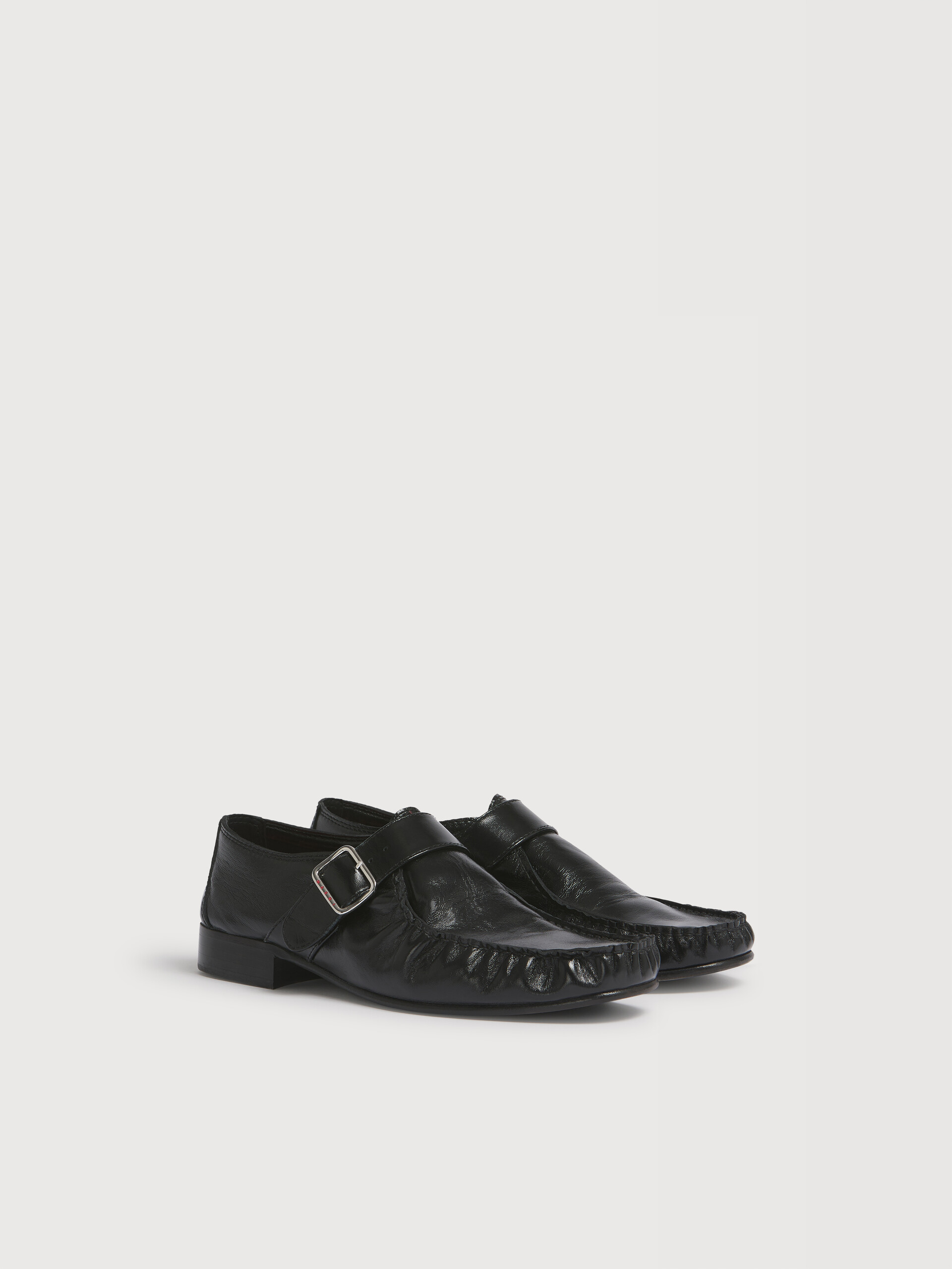 Black leather Barry loafer - Lace-ups - Image 2