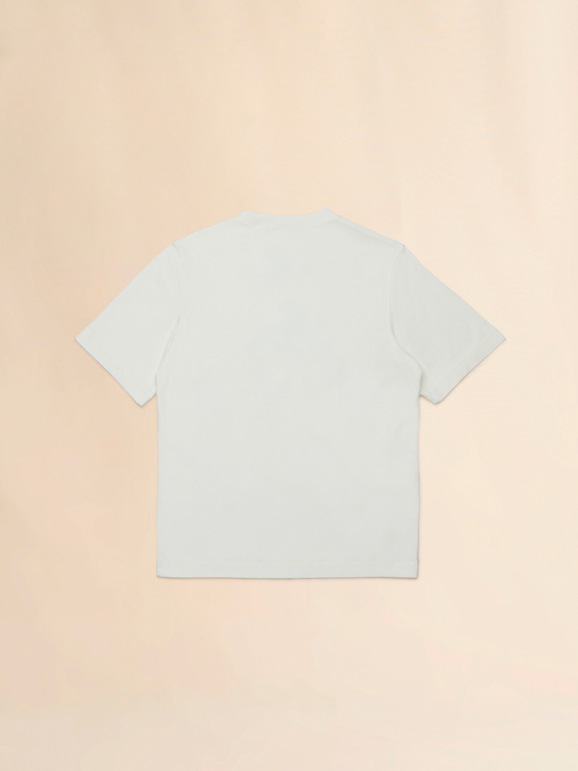 Off-white cotton T-shirt with watercolour patch - T-shirts - Image 2