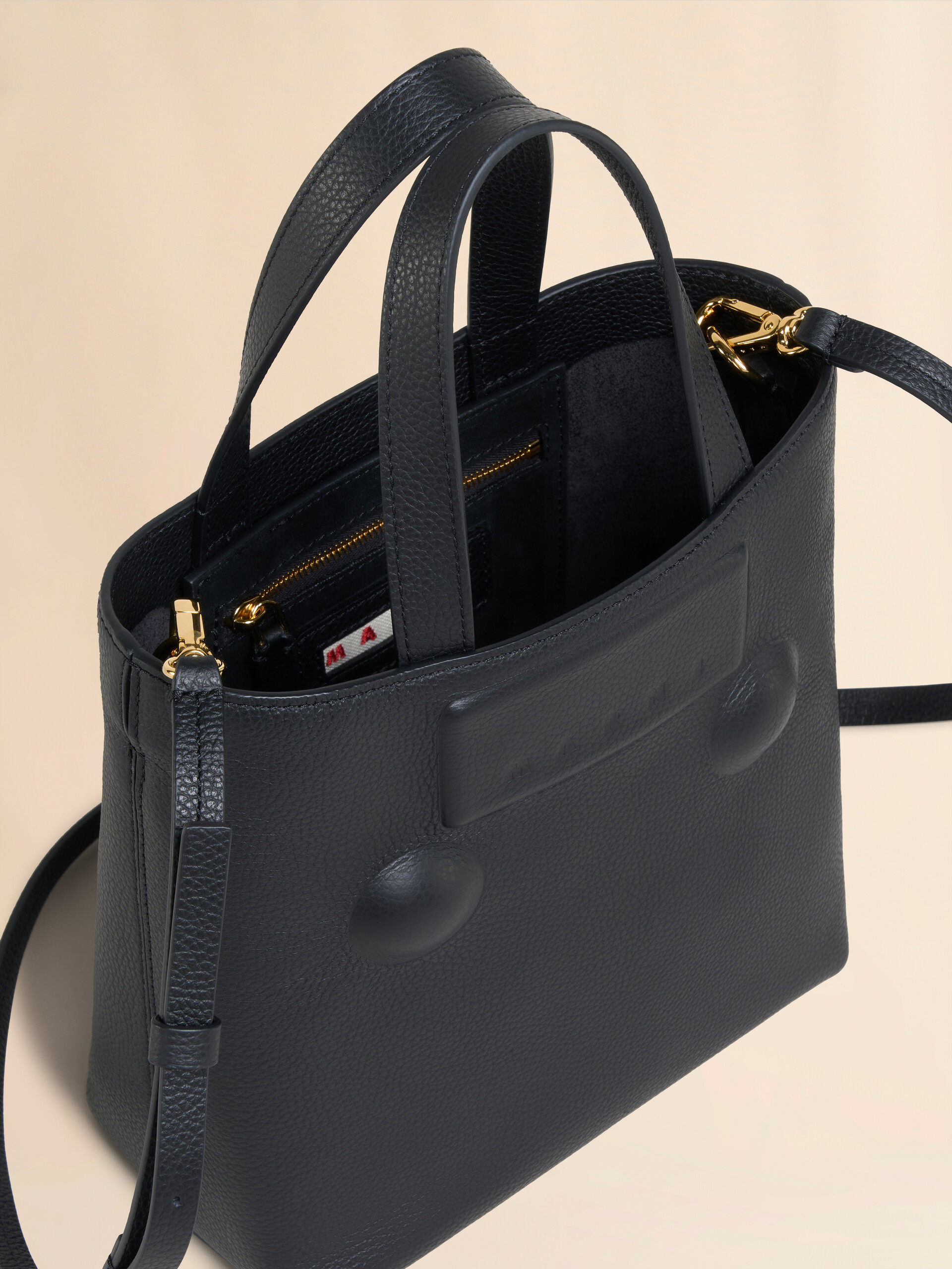 Bolso pequeño Trunkaroo Embossed de piel gris - Bolsos shopper - Image 3