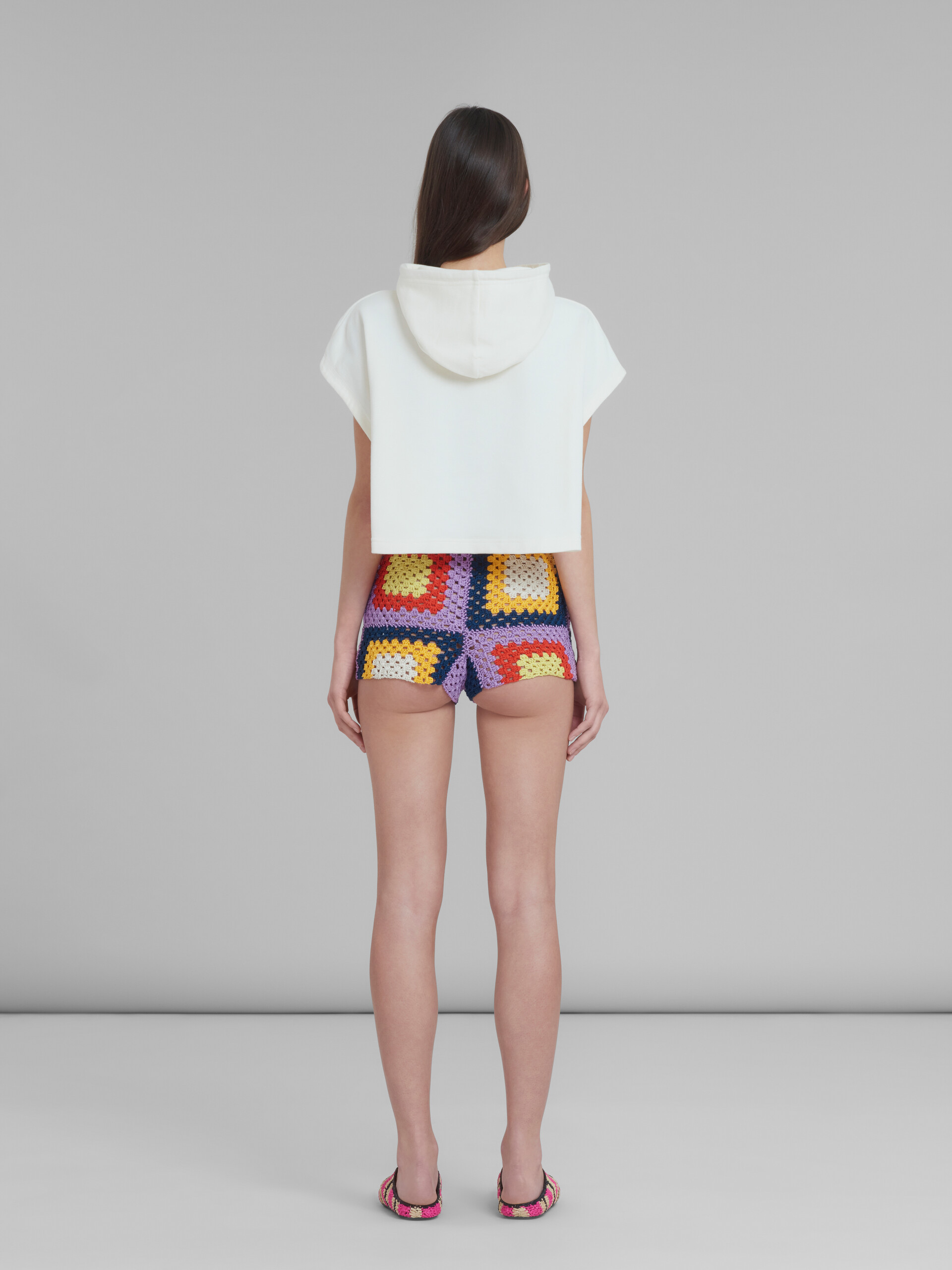 Marni x No Vacancy Inn - Multicolour cotton-knit shorts - Pants - Image 3