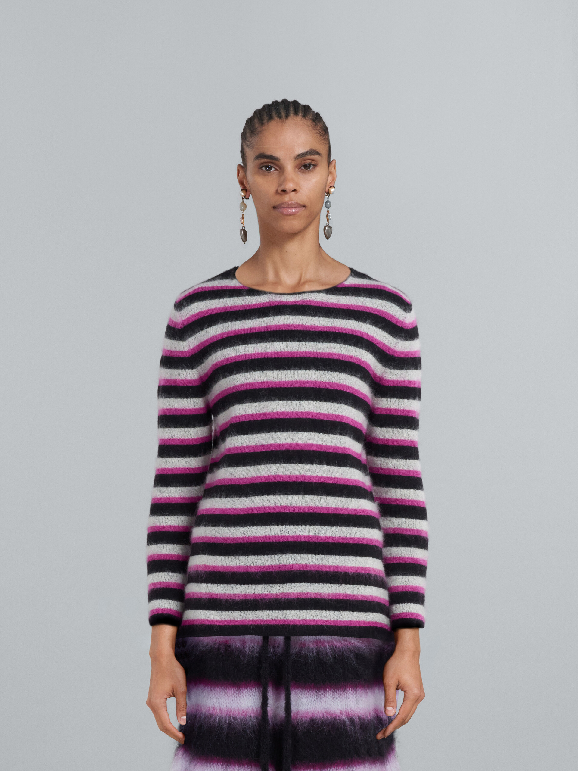 Mohair and light wool crewneck sweater - Pullovers - Image 2