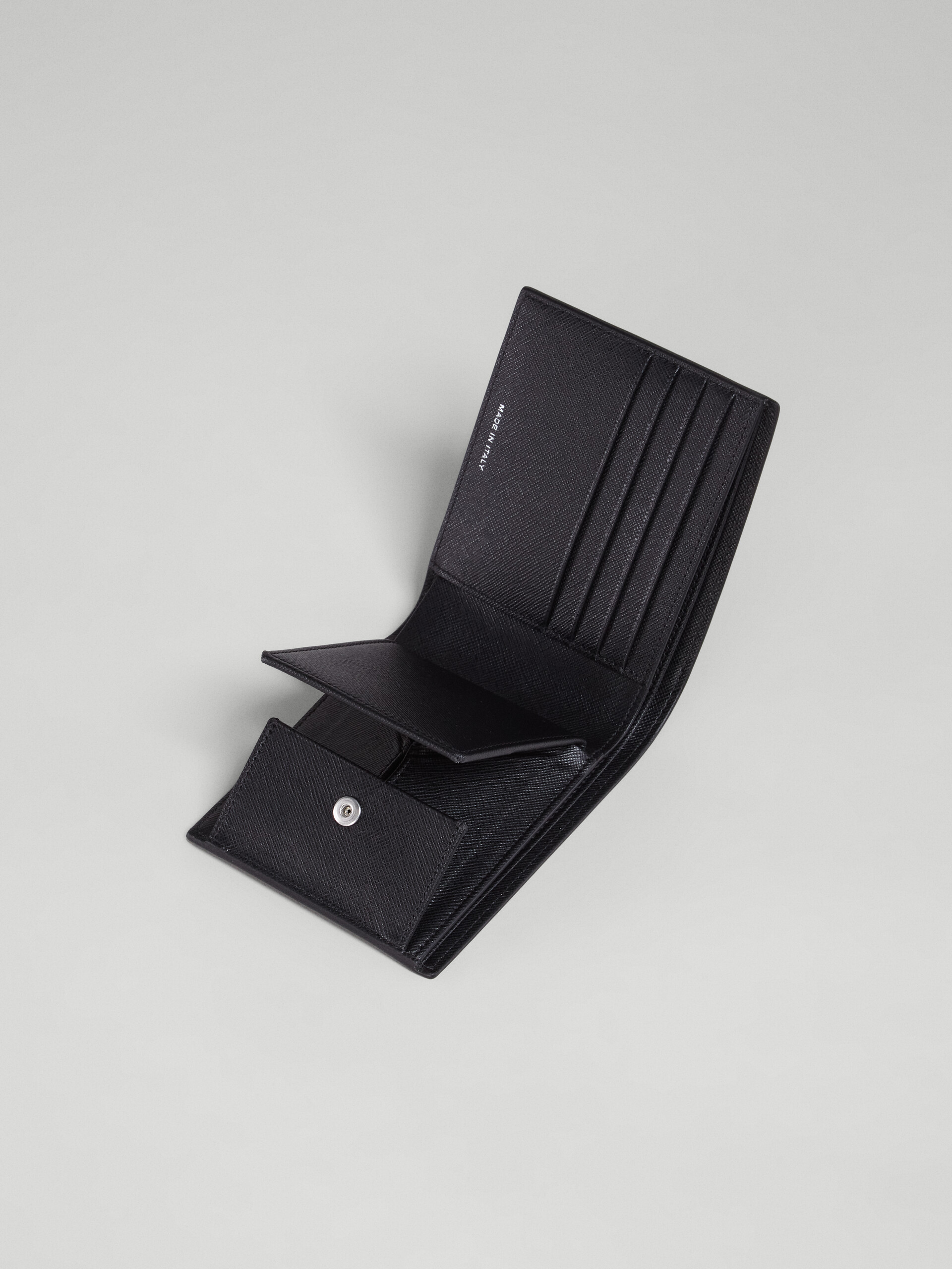 Black saffiano calf bi-fold wallet - Wallets - Image 4