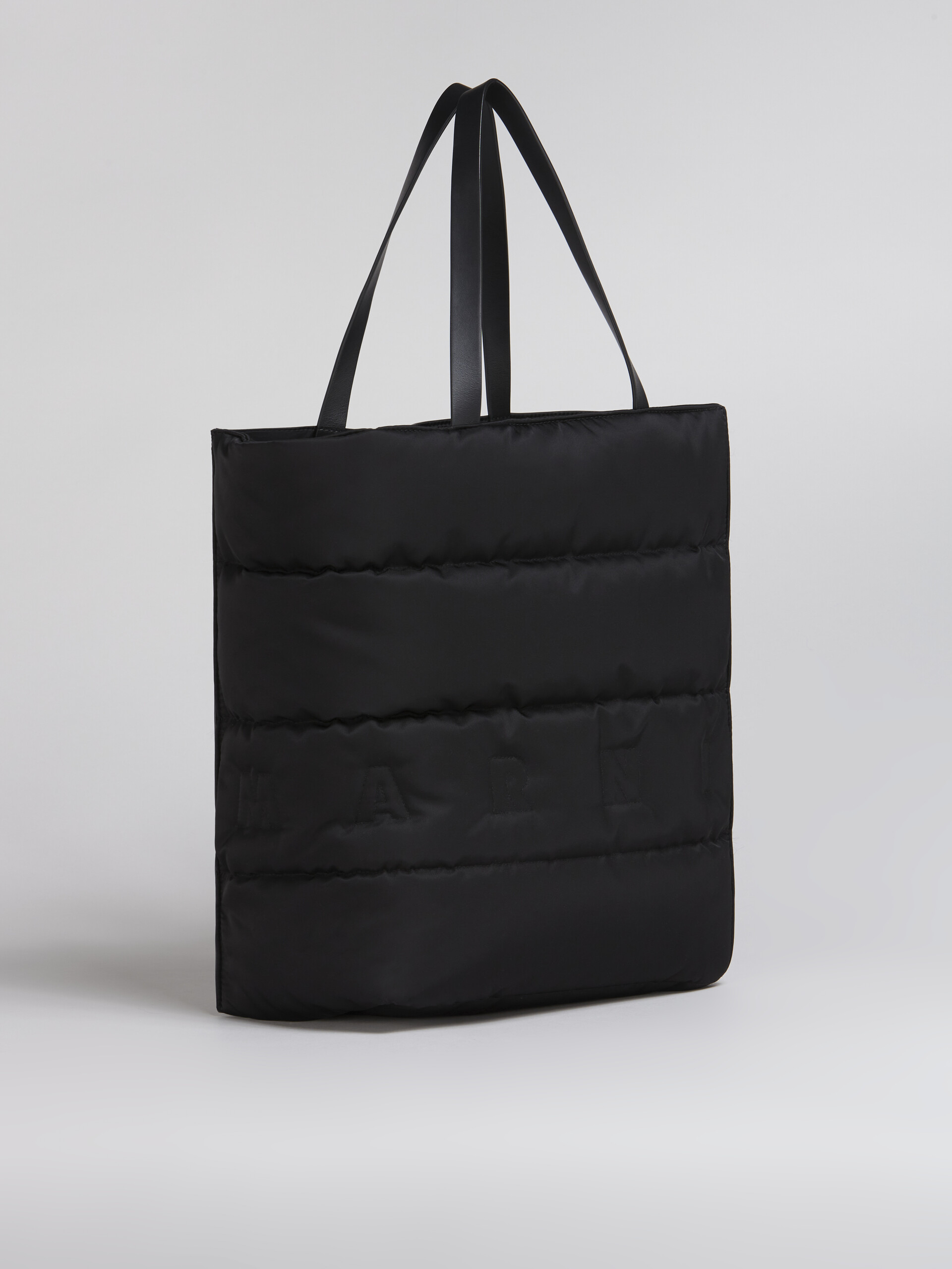Black MUSEO SOFT tote bag in quilted nylon - Shopping Bags - Image 6