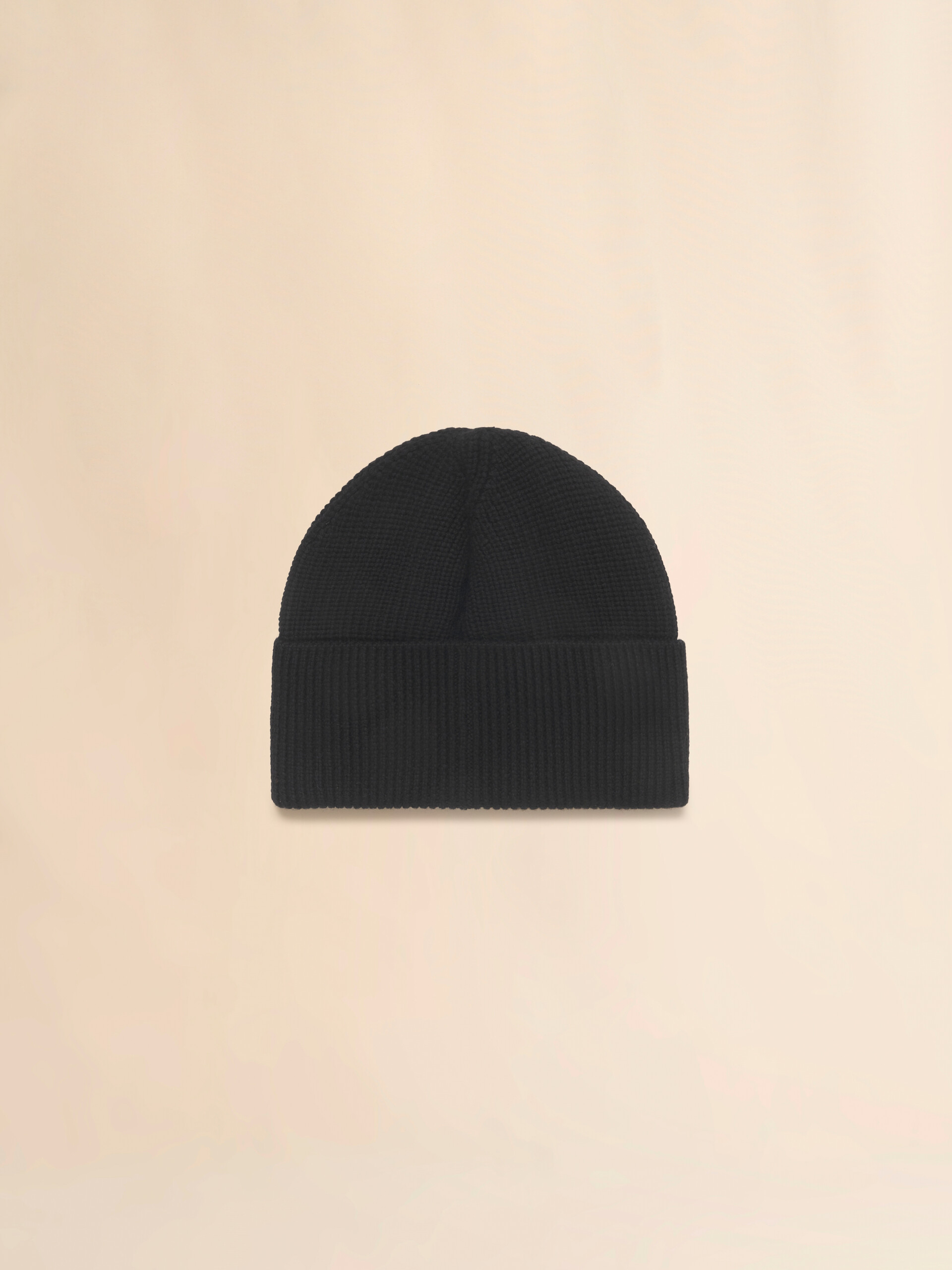 Tan wool fisherman's rib beanie with Marni patch - Hats - Image 3