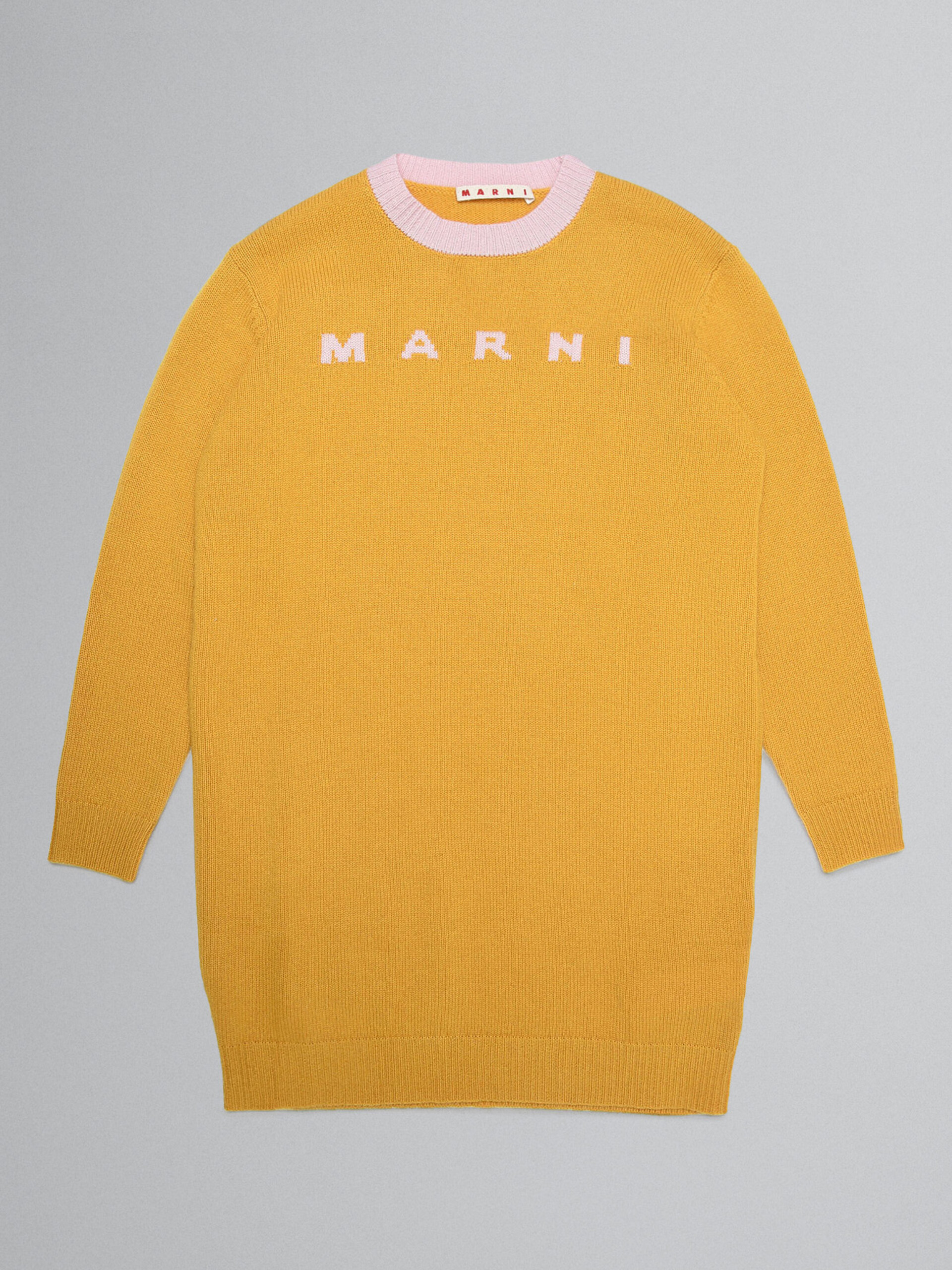 Yellow jumper dress with "Marni" lettering - Dresses - Image 1