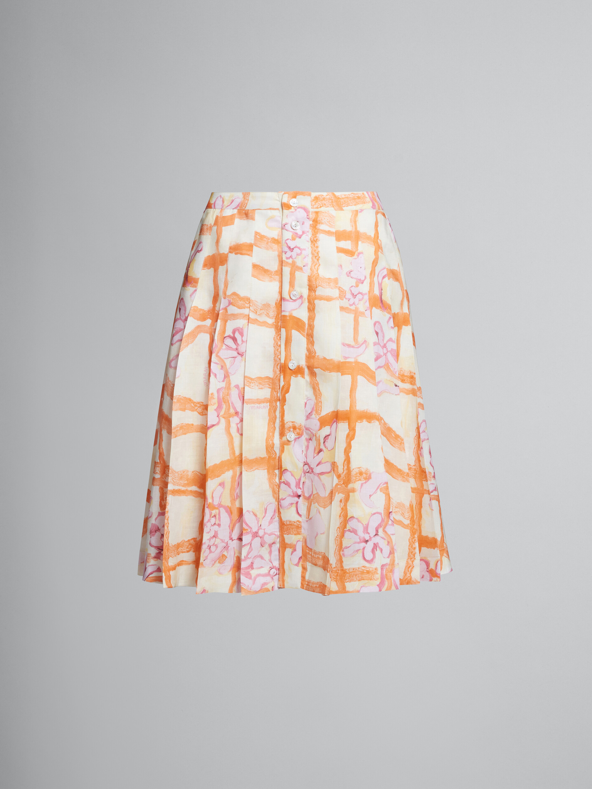 Printed ramié skirt - Skirts - Image 1