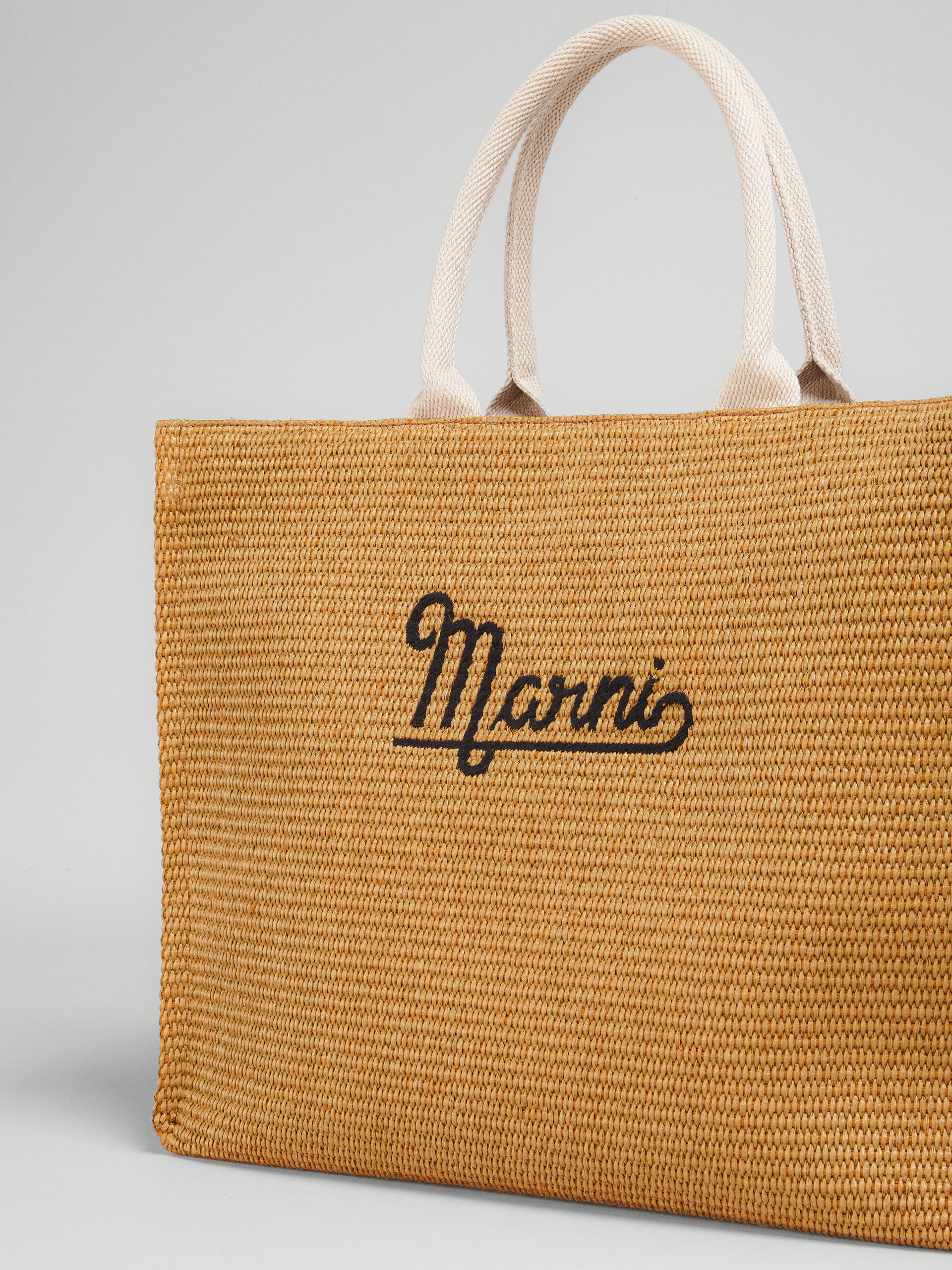 Embroidered logo raffia SUMMER shopping bag - Shopping Bags - Image 2