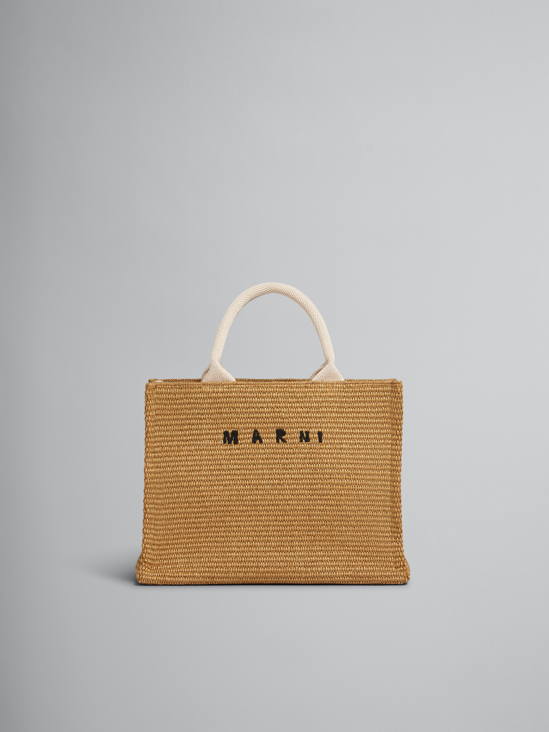 Small brown raffia tote bag - Shopping Bags - Image 1