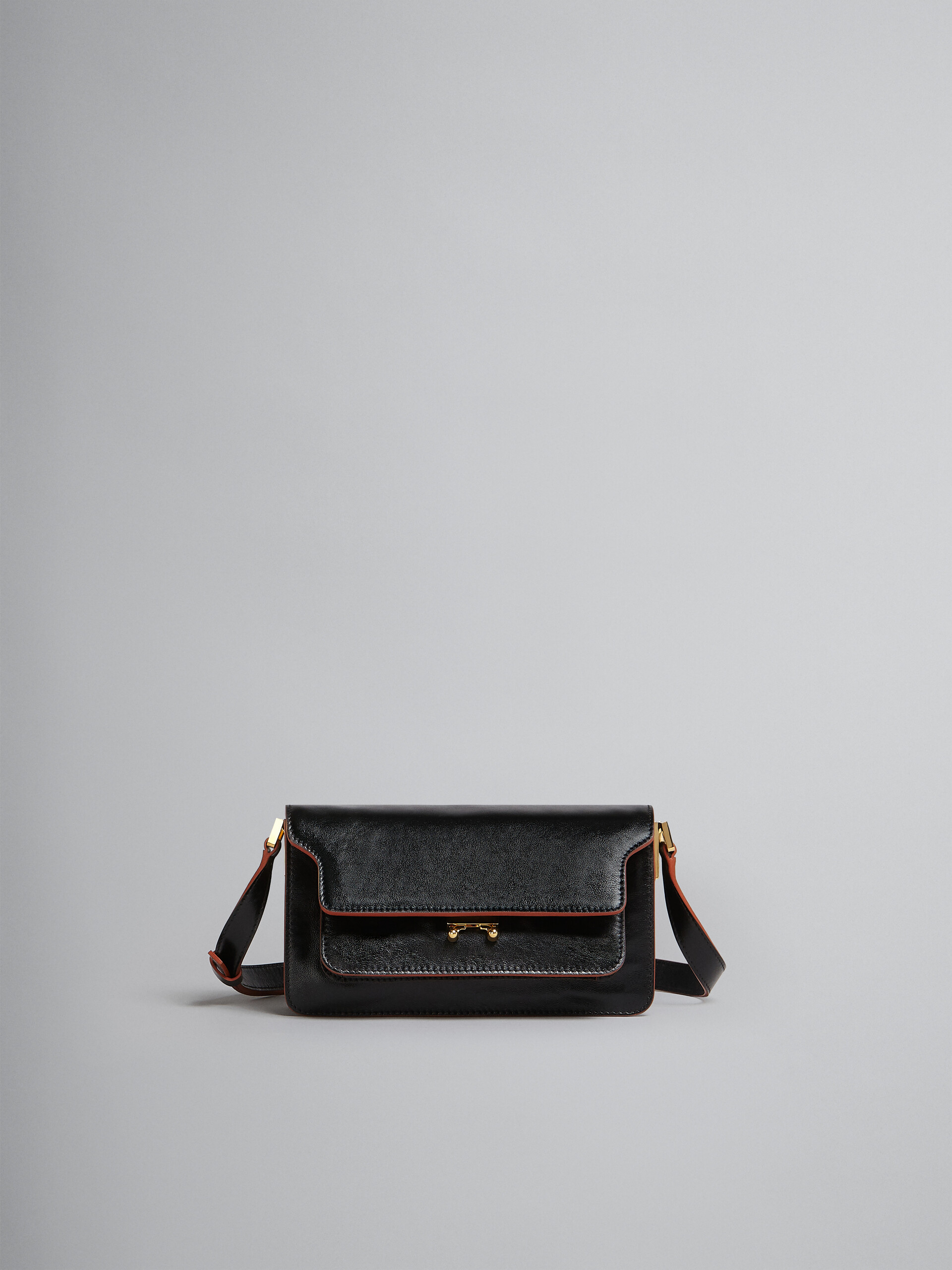 Trunk Soft Bag E/W in black leather - Shoulder Bags - Image 1