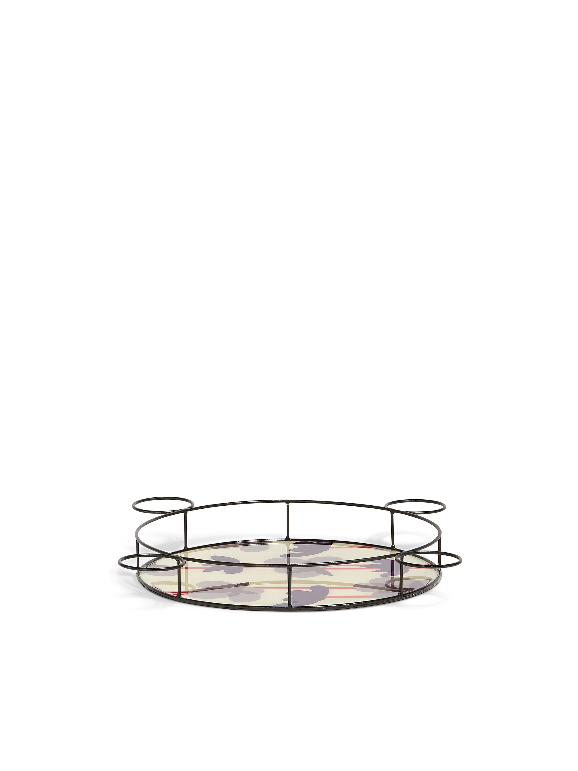 MARNI MARKET round tray in iron and flower resin - Accessories - Image 2