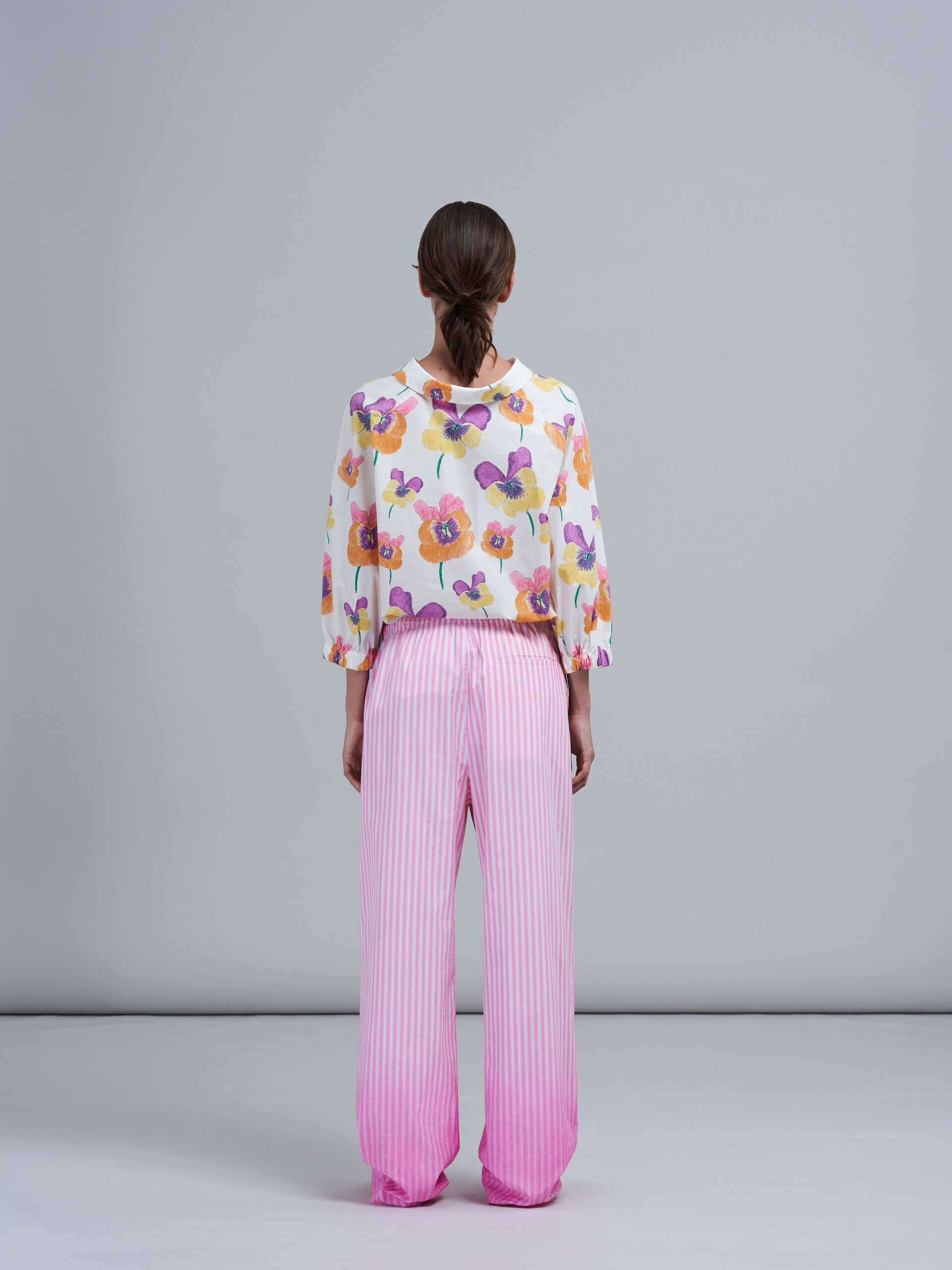 Pink dip-dyed poplin trousers - Pants - Image 3