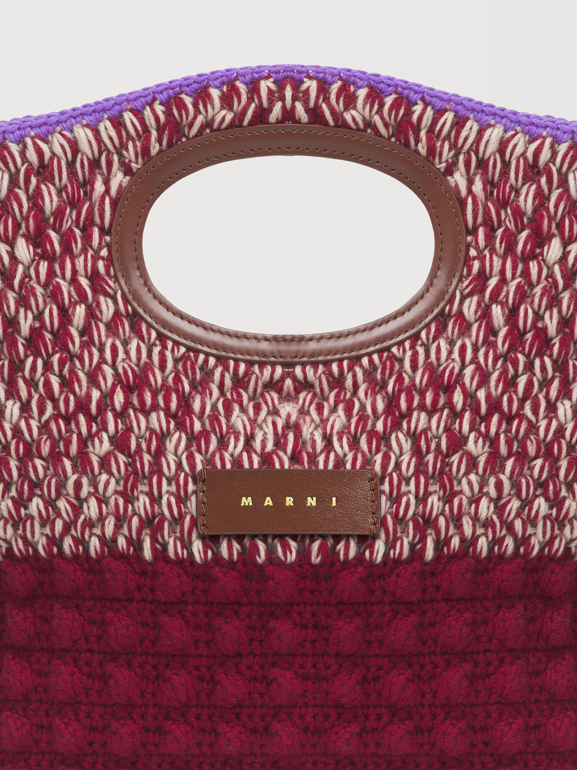 Red wool Knotty crochet clutch - Handbags - Image 5
