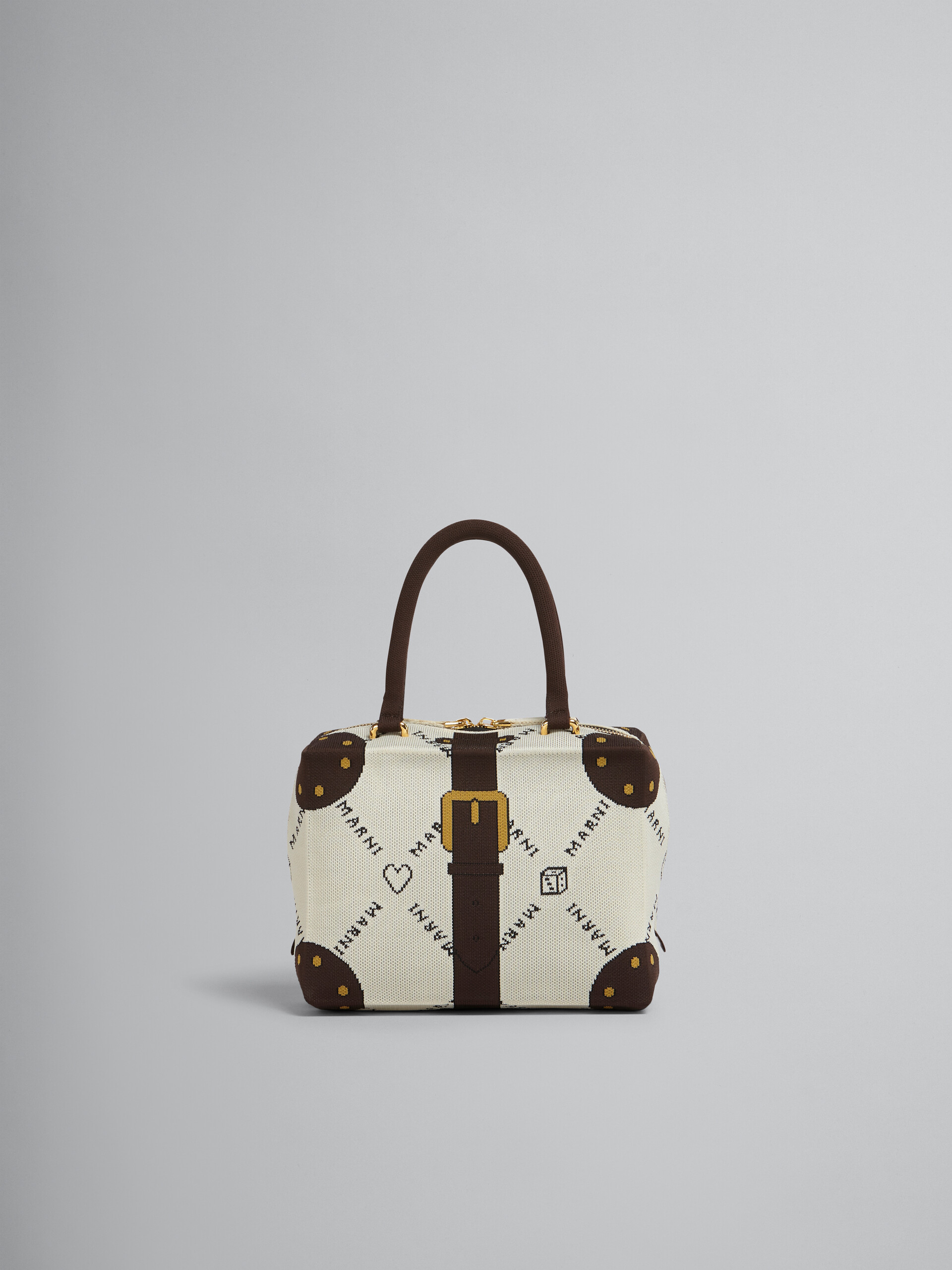 CUBIC bag in white Marnigram trompe-l'œil jacquard - Handbag - Image 1