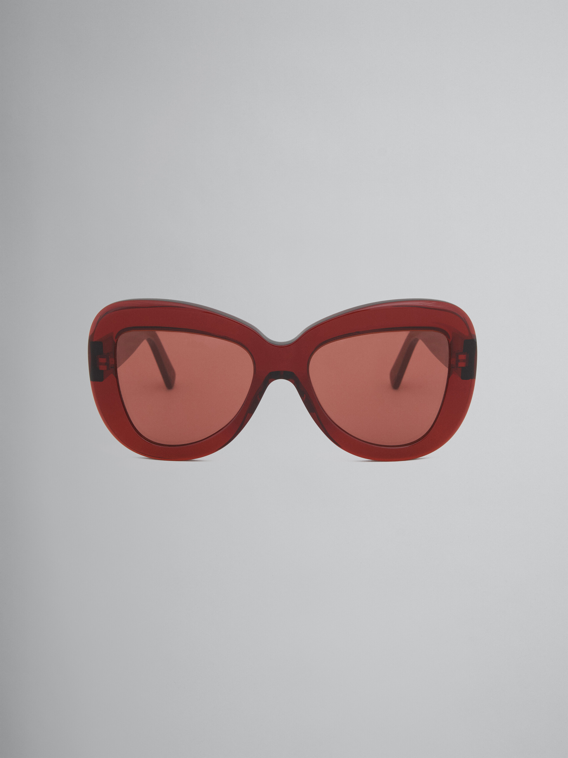 Red Moscot Acetate Sunglasses in Burgundy Womens Accessories Sunglasses 