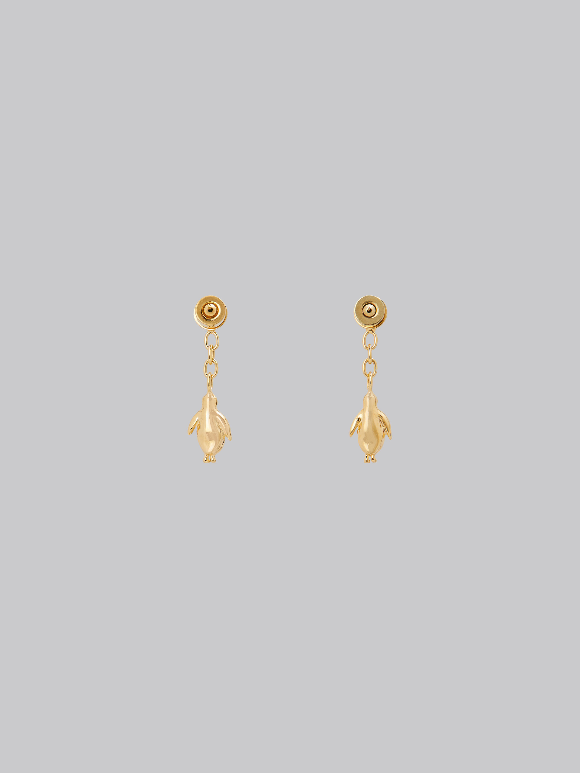 Gold penguin drop earrings | Marni 