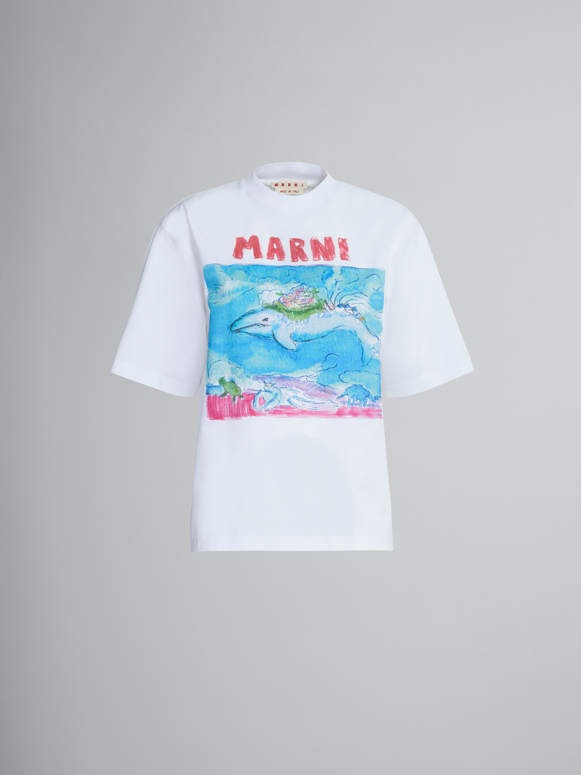 Cotton T-shirt with print | Marni