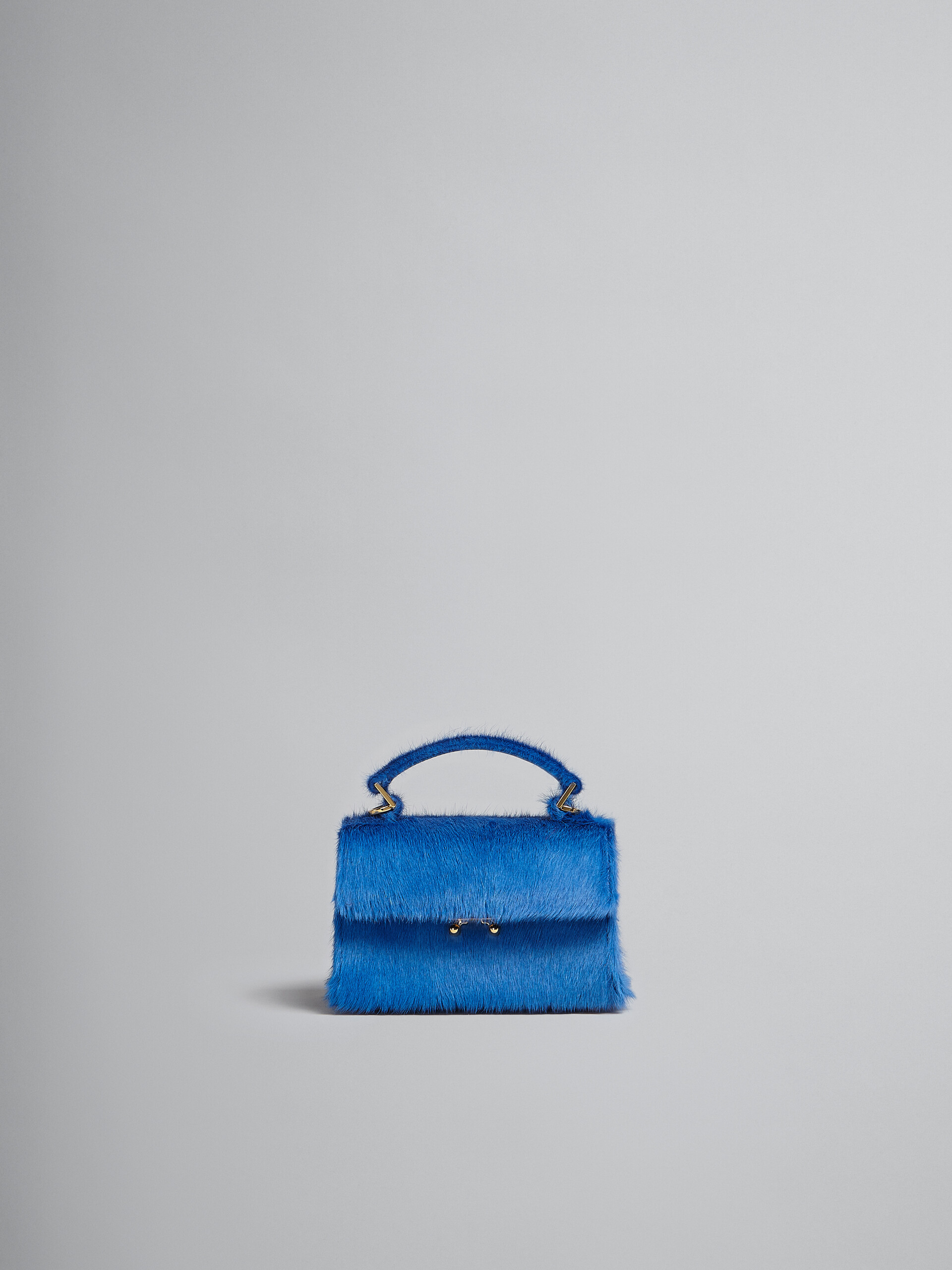 Relativity Mini Bag in blue long hair calfskin - Handbag - Image 1