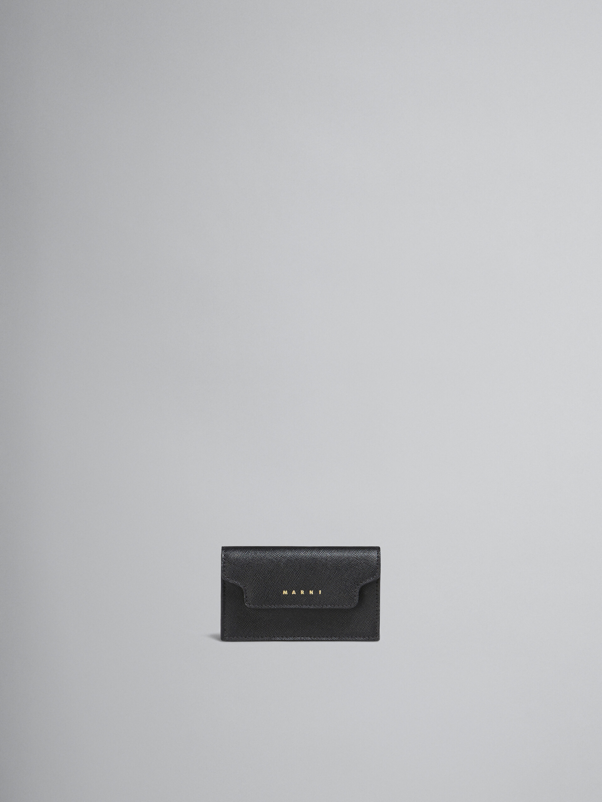 Schwarzes Visitenkartenetui aus Saffianleder - Brieftaschen - Image 1