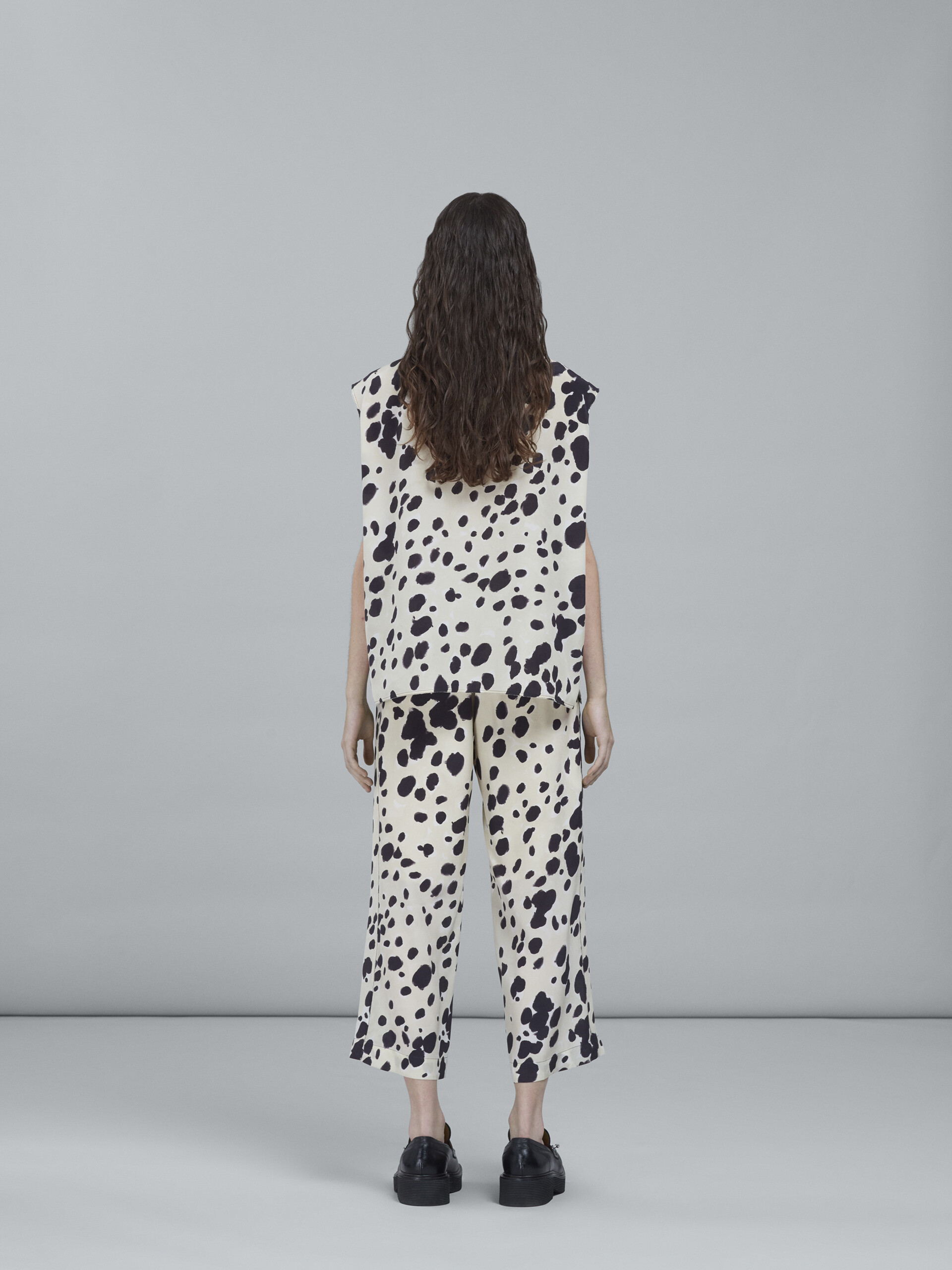 Pop Dots print silk crêpe pants - Pants - Image 3