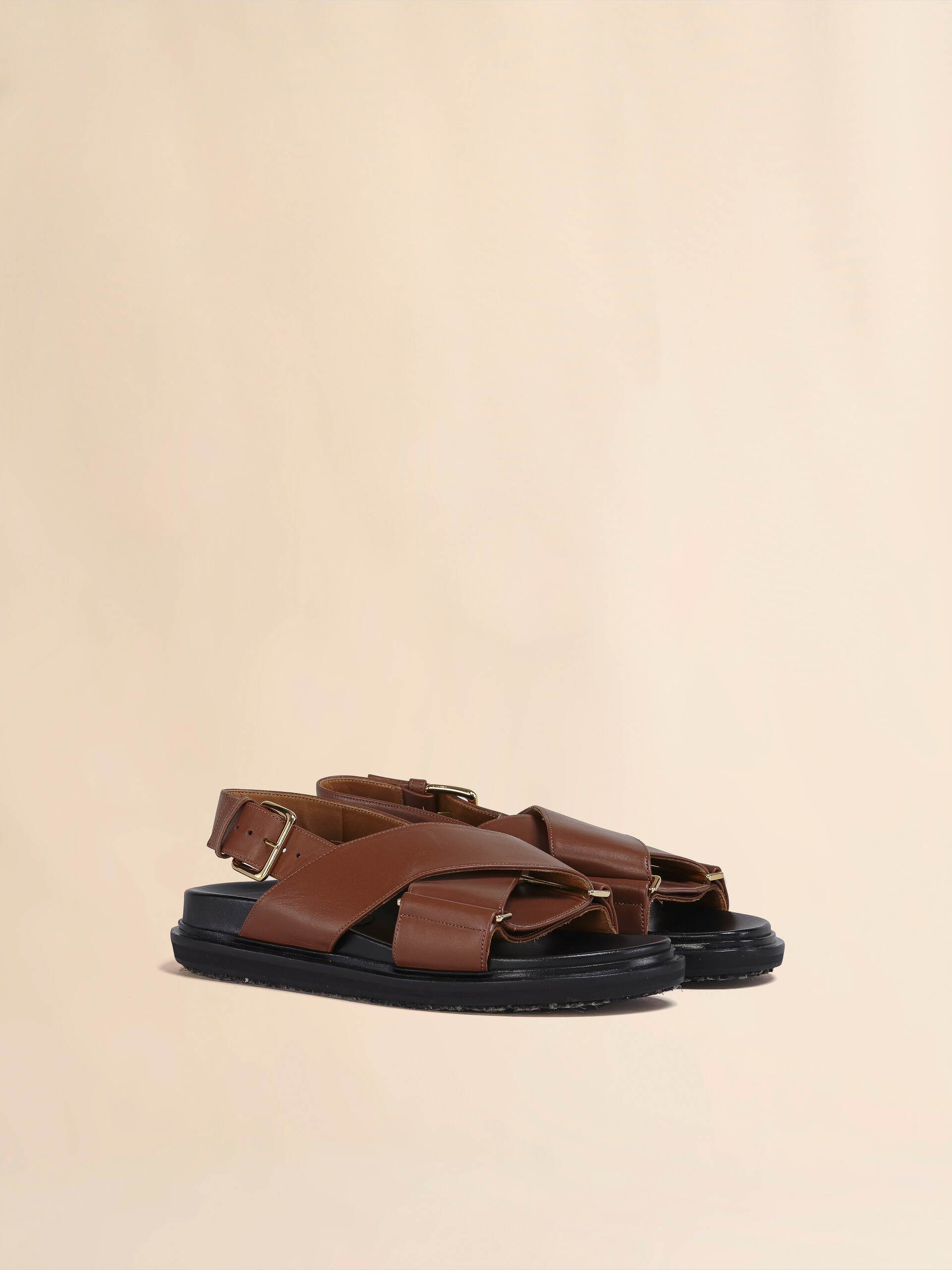 Brown leather Fussbett - Sandals - Image 2