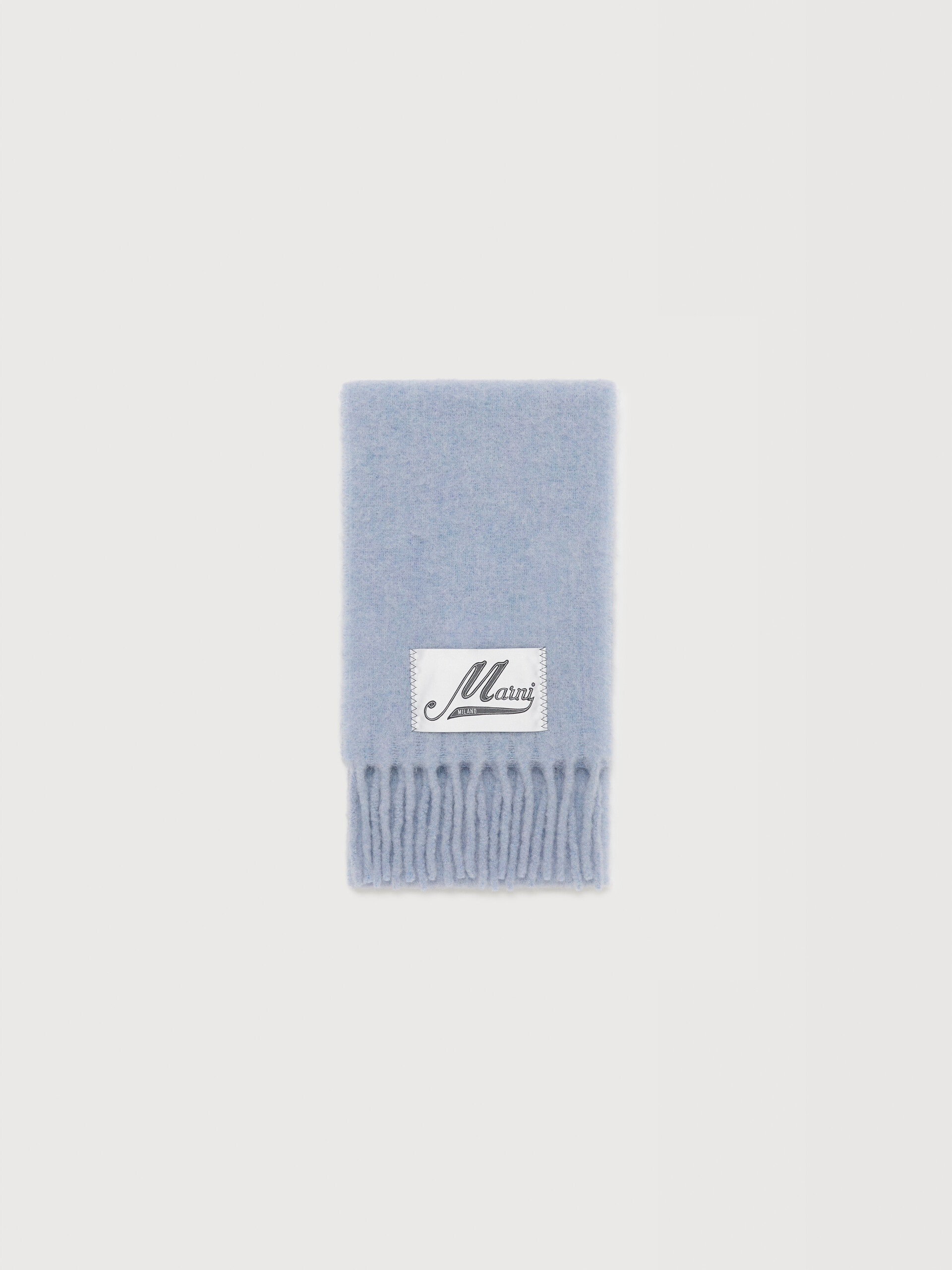 Light blue alpaca scarf - Scarves - Image 1