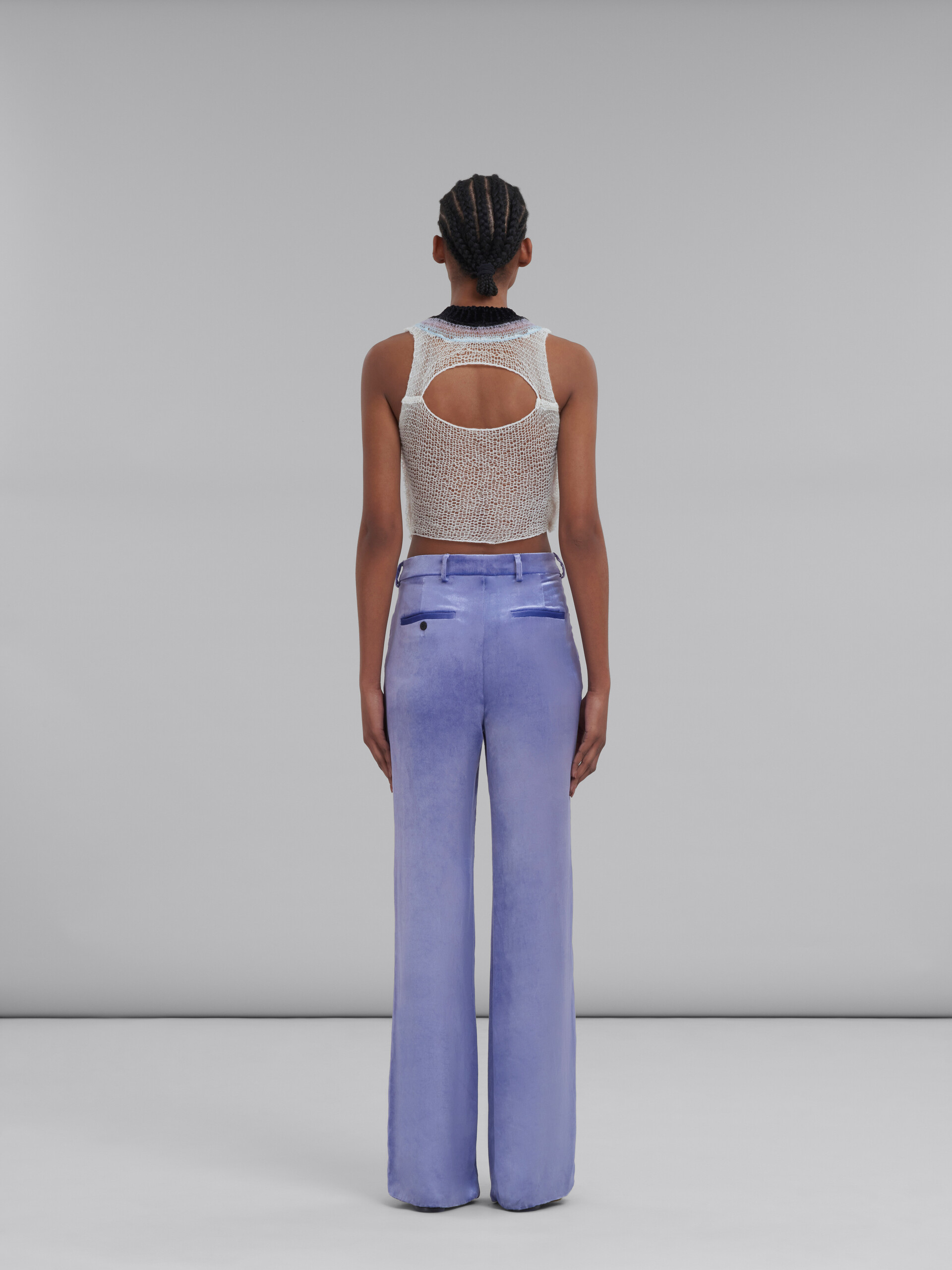 Lilac velvet trousers - Pants - Image 3