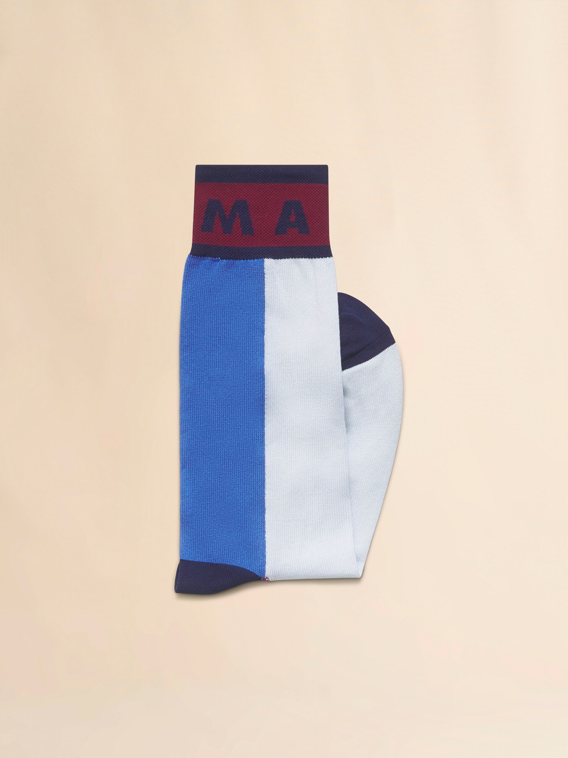 Blue colour-block cotton socks - Socks - Image 2
