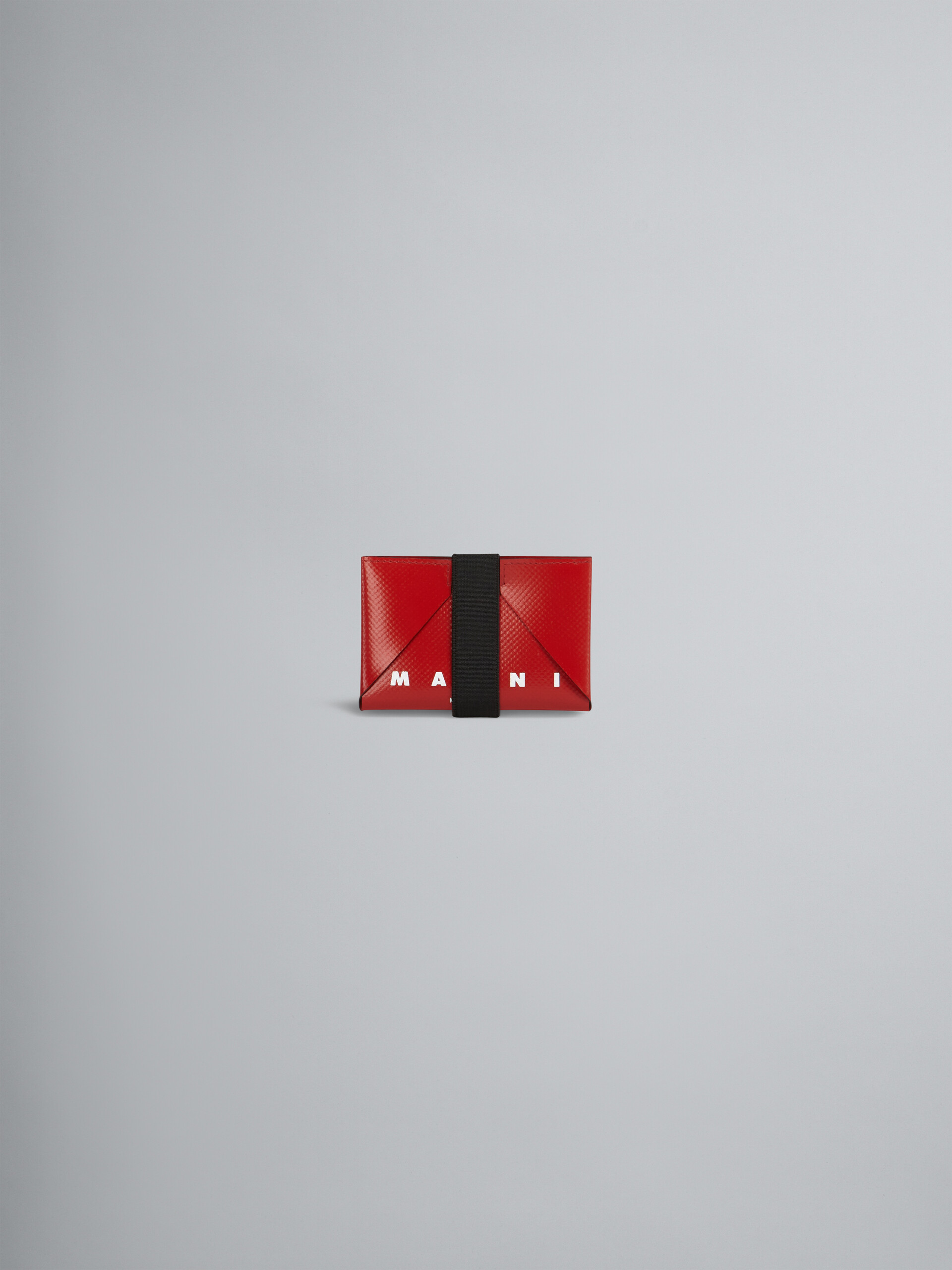 Portacarte di credito origami in PVC nero e rosso - Portafogli - Image 1